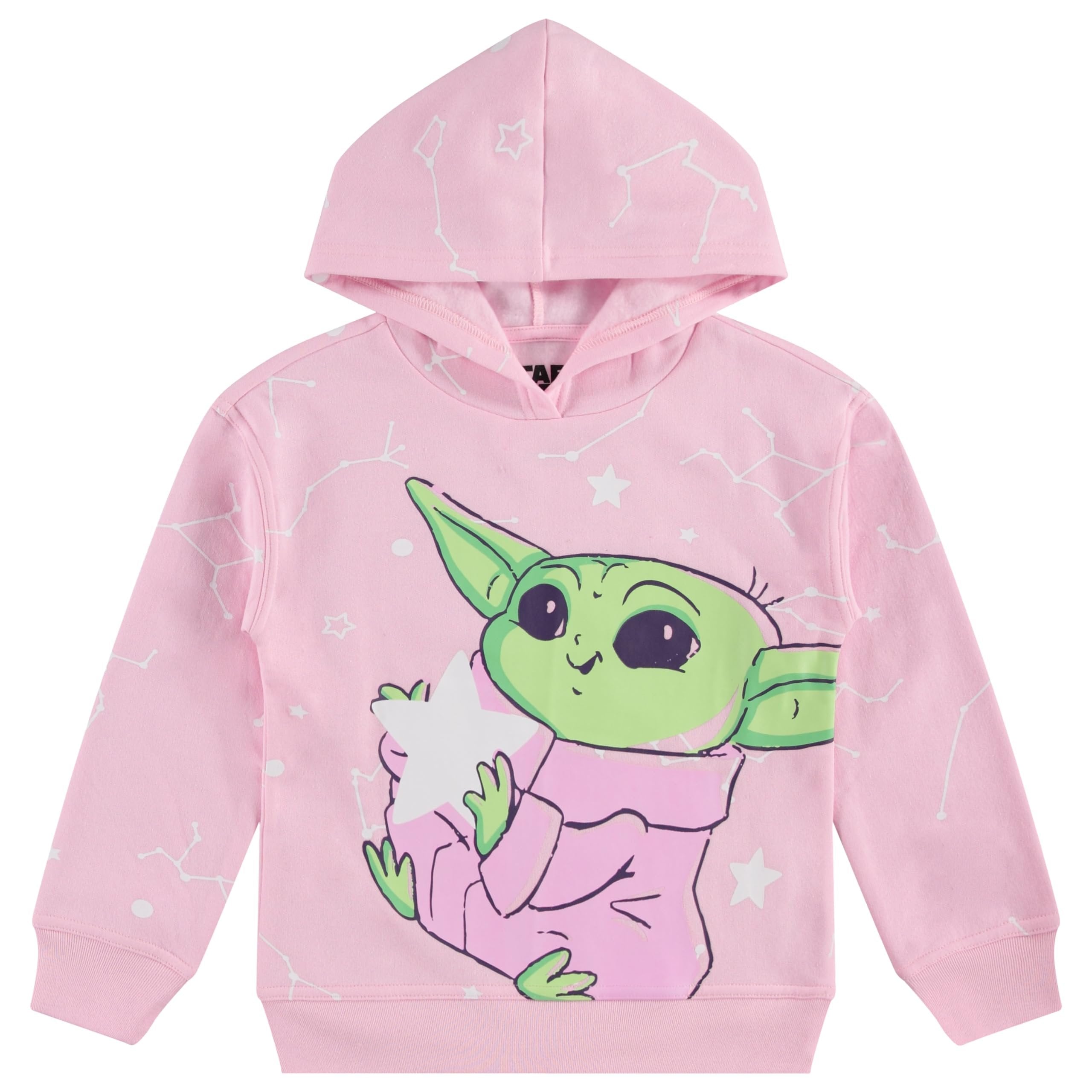 STAR WARS Girls Baby Yoda Clothing Set - Baby Yoda Sweatshirt Hoodie and Jogger - 2-Piece Outfit Set - Sizes 4-16