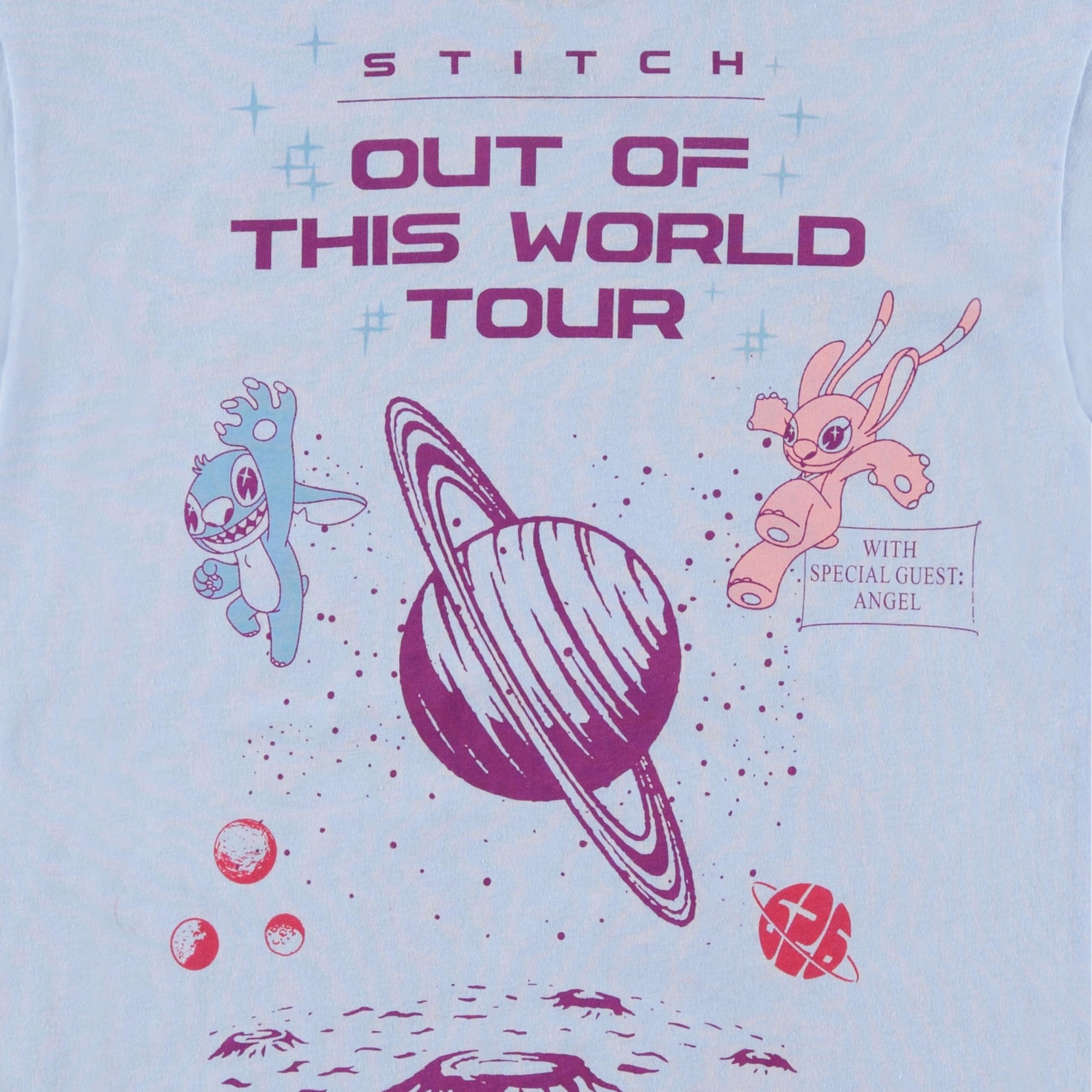 Disney Lilo and Stitch Girls Short Sleeve T-Shirt- Stitch Girls Tee Sizes 4-16