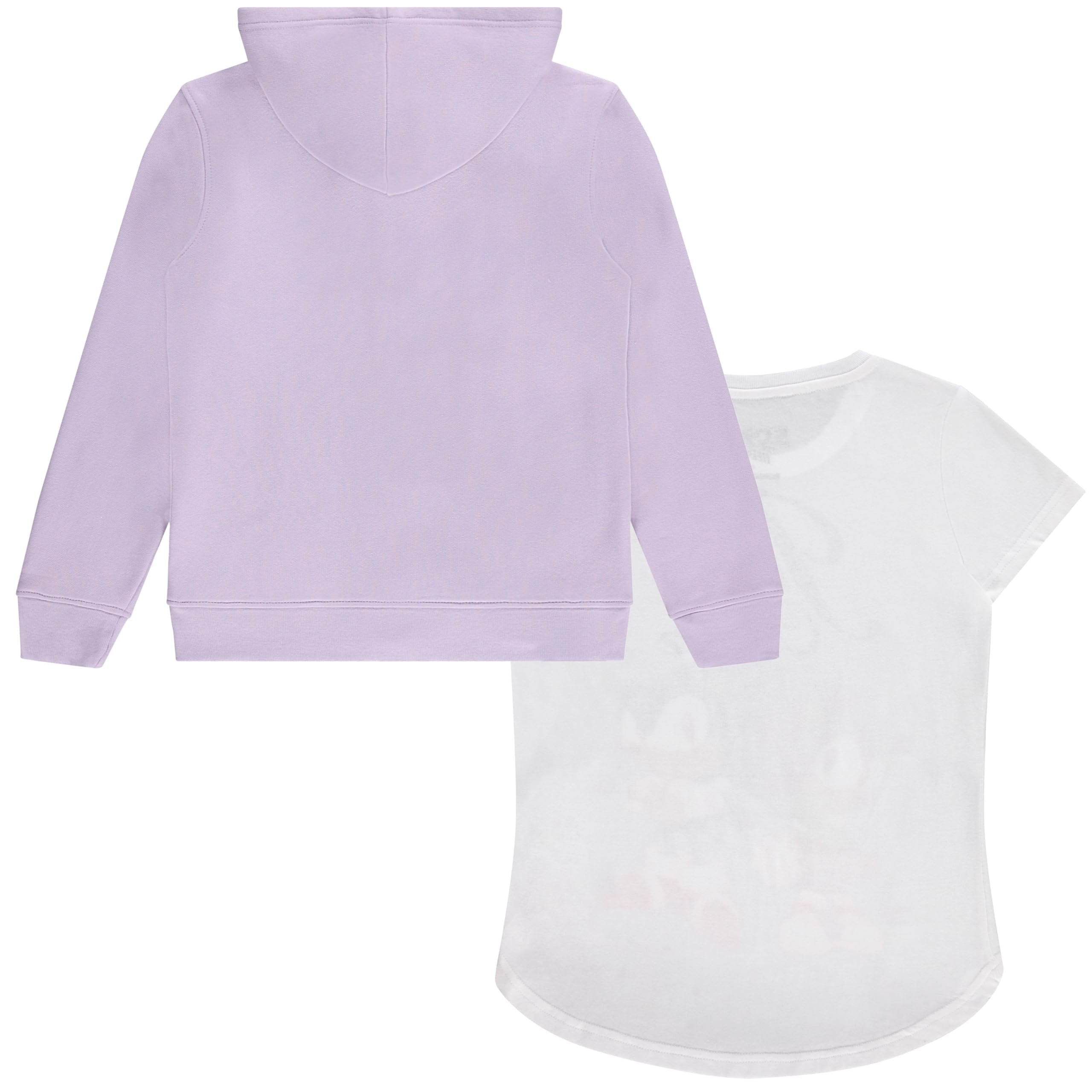 Girls Sonic The Hedgehog Zip Up Hoodie and Short Sleeve T-Shirt Clothing Set - Little and Big Girls Sizes 4-16