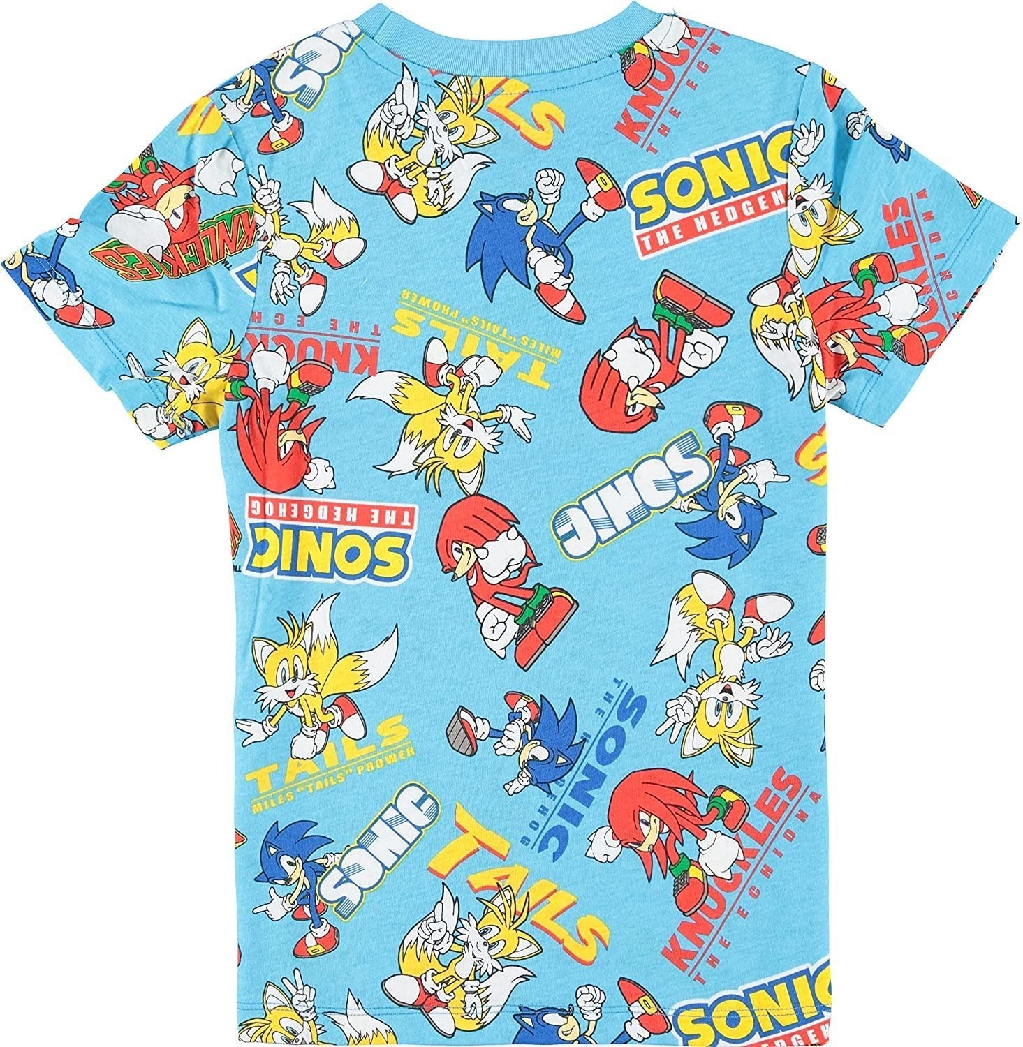 Boys Sonic the Hedgehog T-Shirt Sega Graphic Short Sleeve Crewneck Tee Little Big Boys