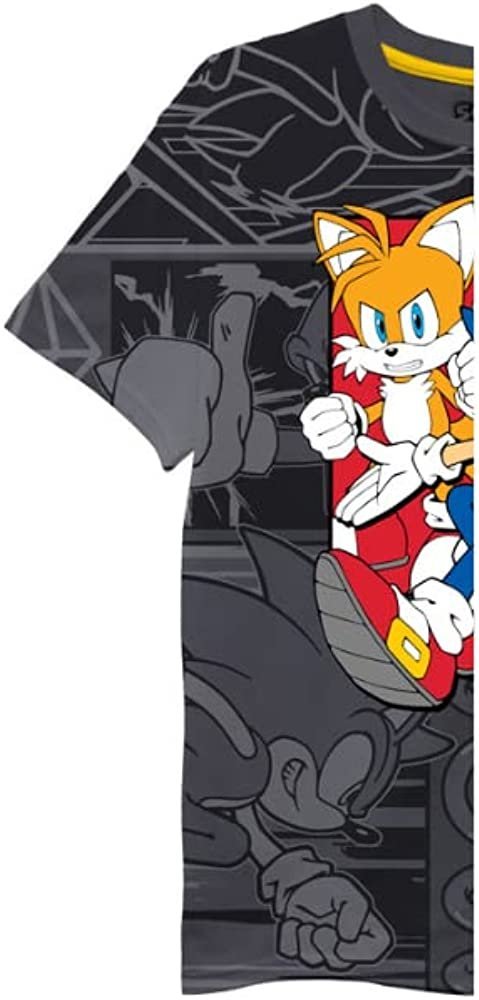 Boys Sonic the Hedgehog T-Shirt Sega Graphic Short Sleeve Crewneck Tee Little Big Boys