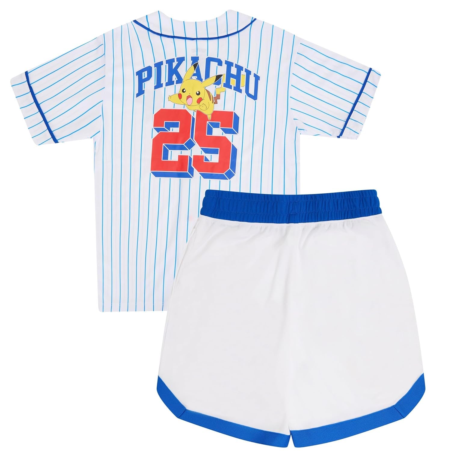 Pokemon Boys Baseball Jersey and Shorts Set, 2 Piece Outfit
