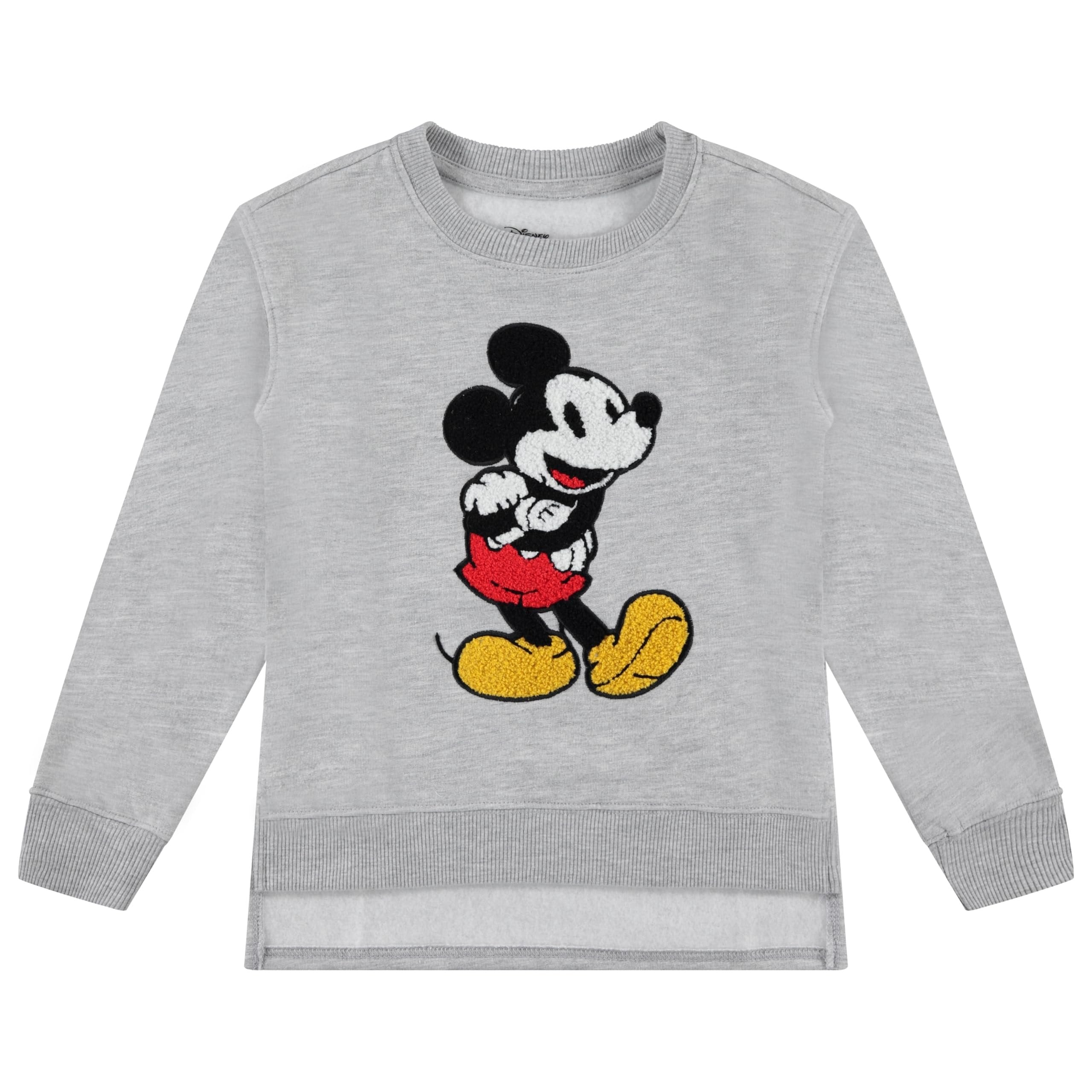 Minnie Mouse Girls Sweatshirt -Jumbo Print and Embroidery Minnie Mouse Sweater- Sizes 4-16