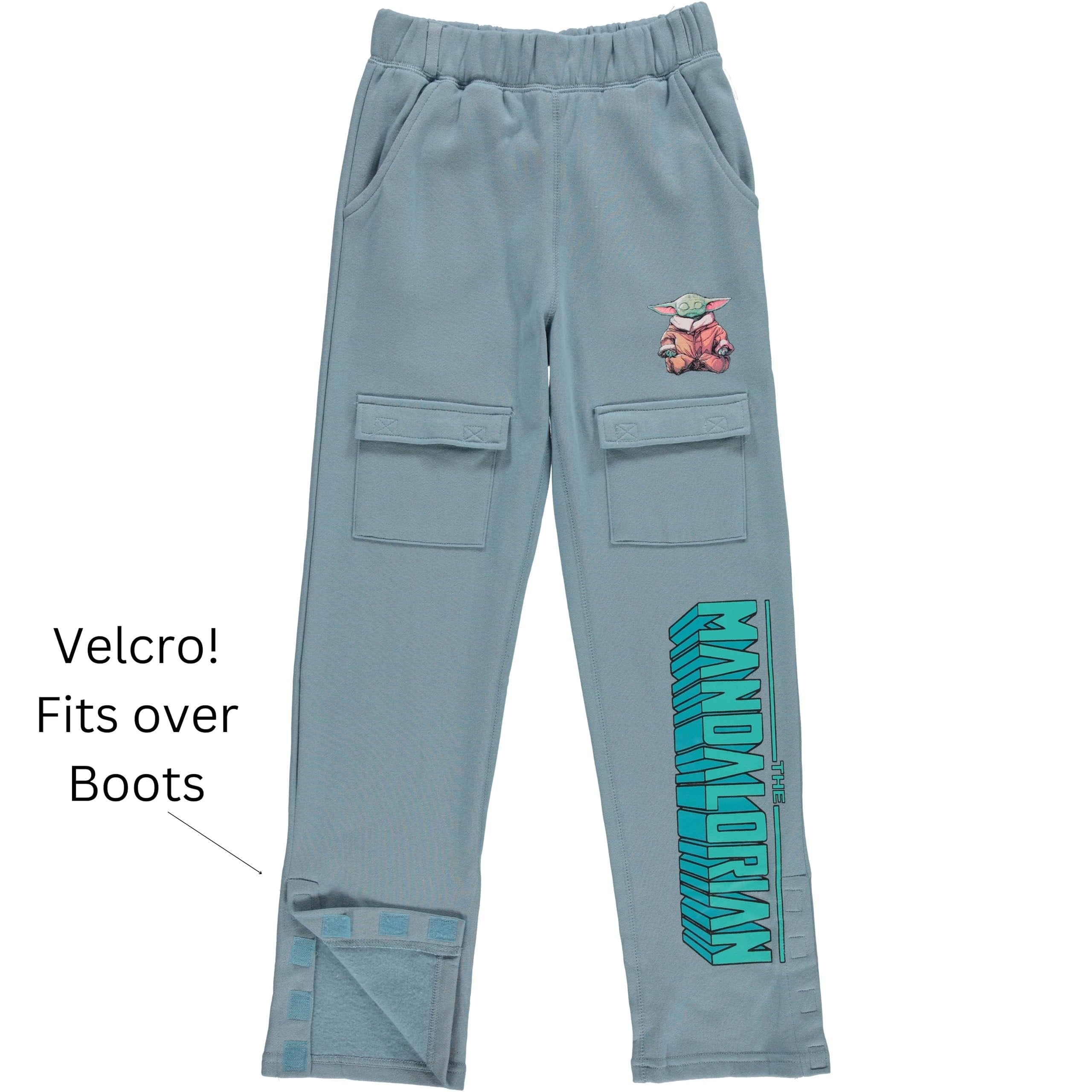 STAR WARS Boys Adaptive T-Shirt & Cargo Sweatpants Set, Mandalorian Clothing Little and Big Boys Sizes