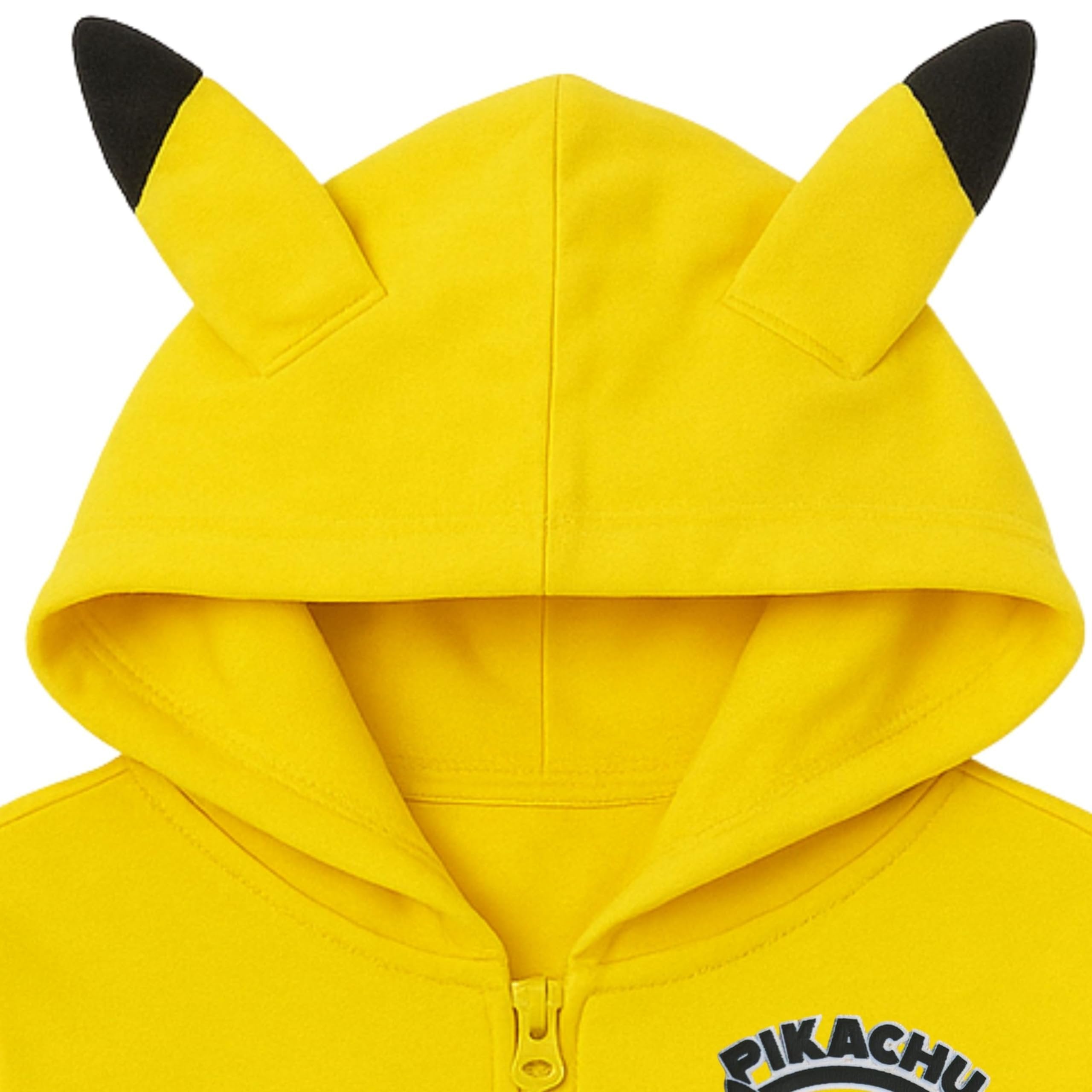 Pokémon Pikachu Costume Hoodie with 3D Ears, Long Sleeve Hooded Sweatshirt, Boys S-XL