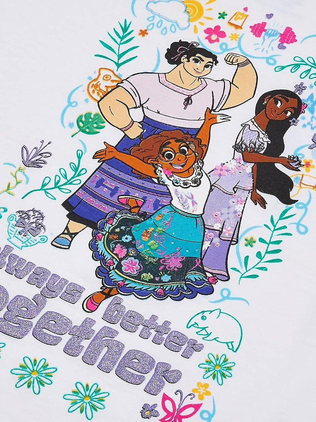 Disney Girls' Encanto Mirabel, Isabela, Luisa Better Together T-Shirt