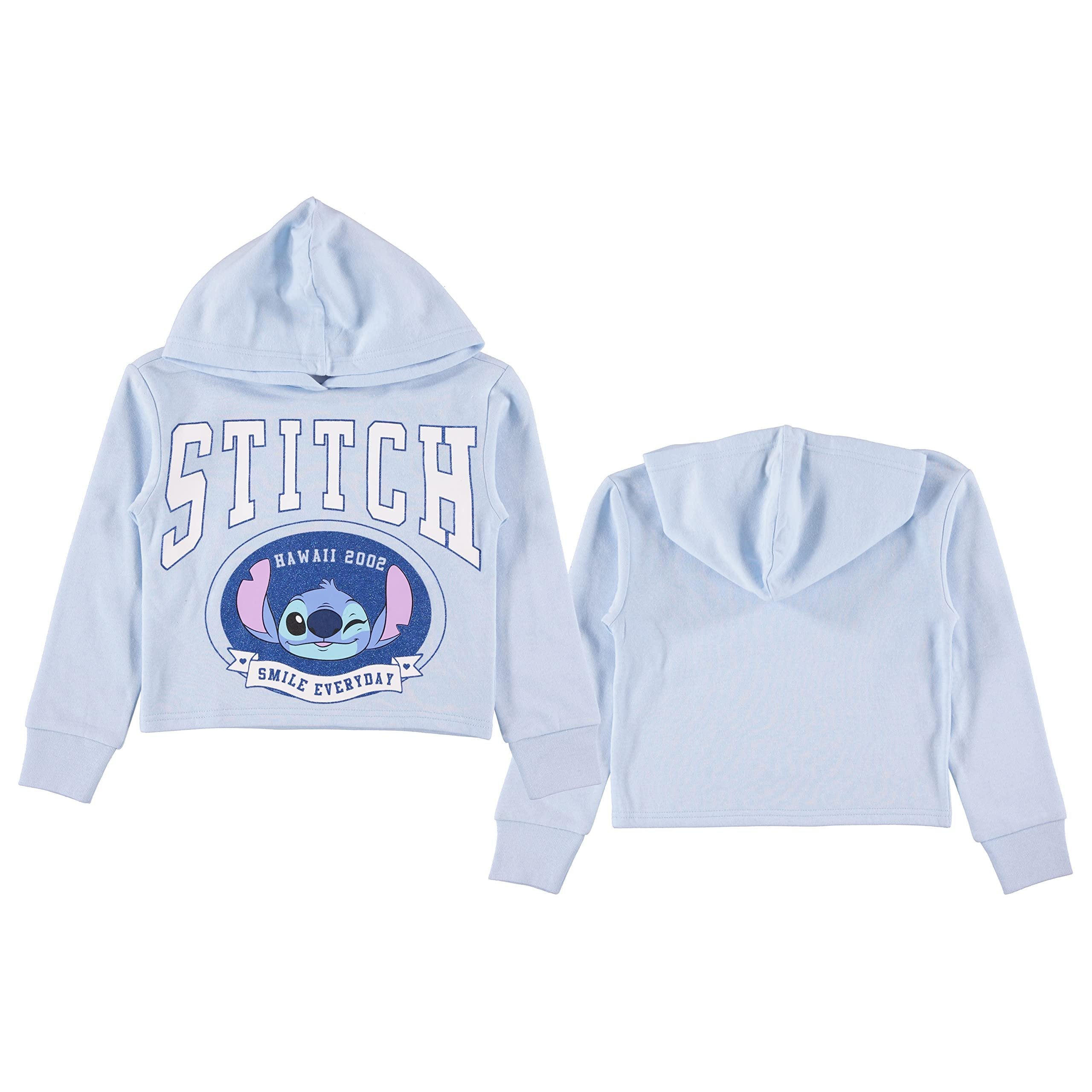 Disney Lilo & Stitch Girls Hoodie - Stitch Skimmer Pull Over Hoodie- Little and Big Girl Sizes 4-16