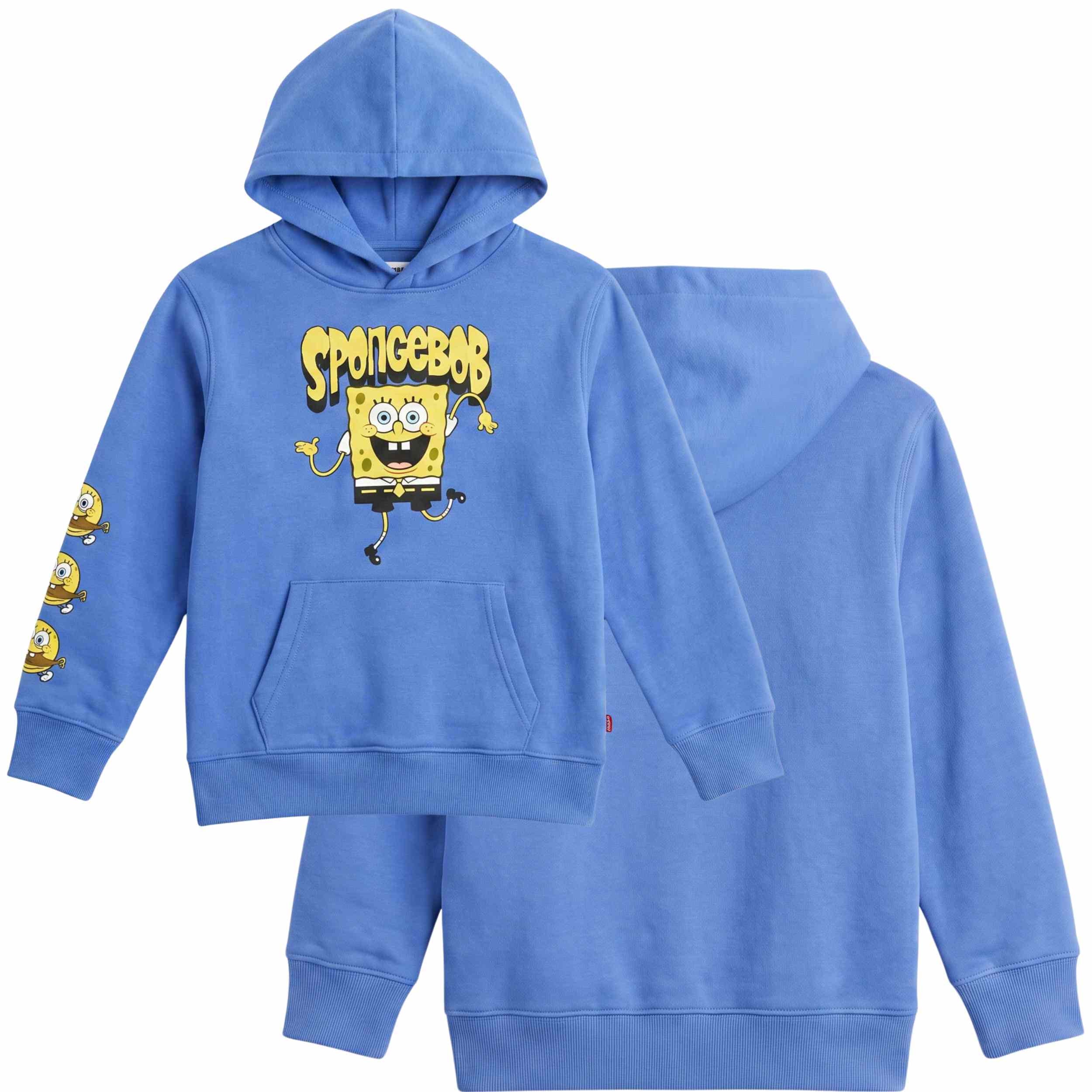 SpongeBob SquarePants Boys Pullover Hoodie - Little and Big Boys Sizes 4-20 Blue