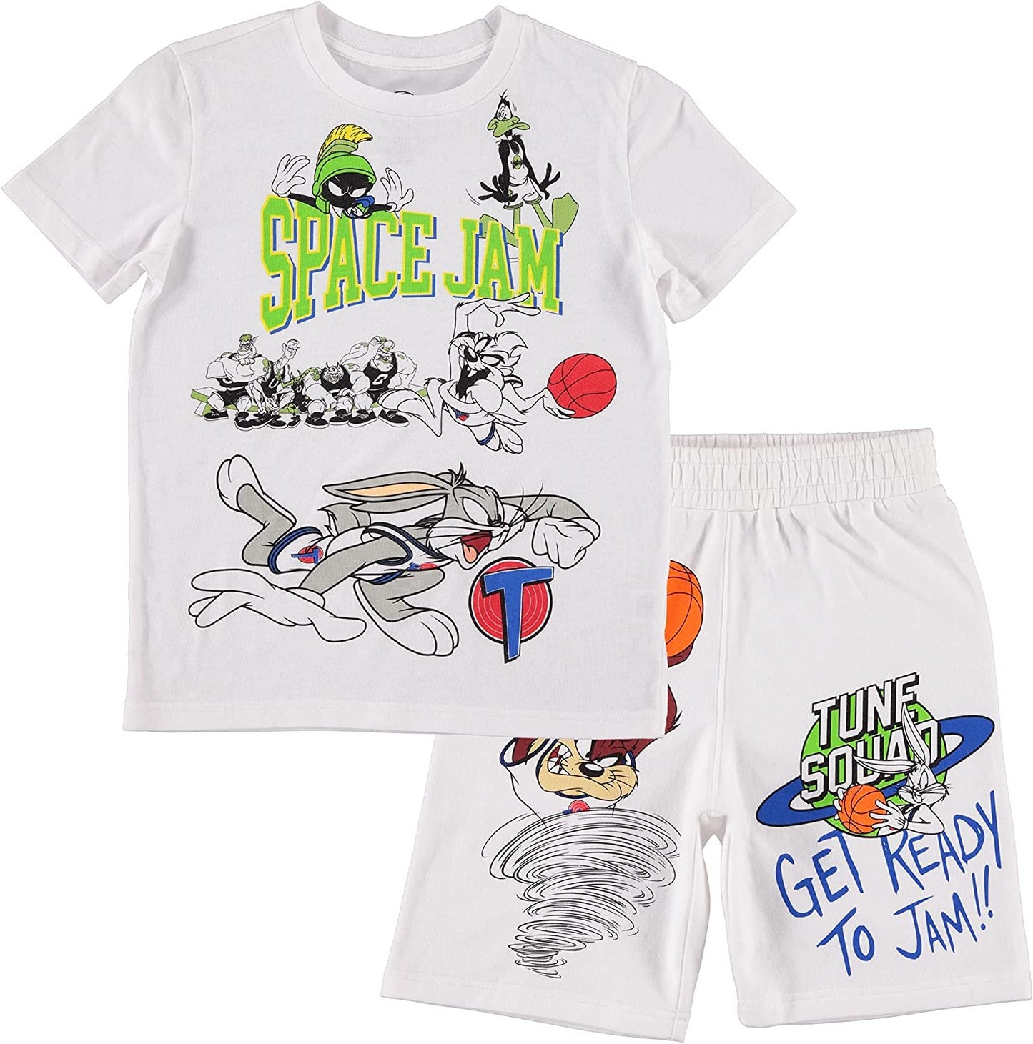 Boy's Space Jam Shorts and T-Shirt Set - Space Jam Boys Basketball Clothing set