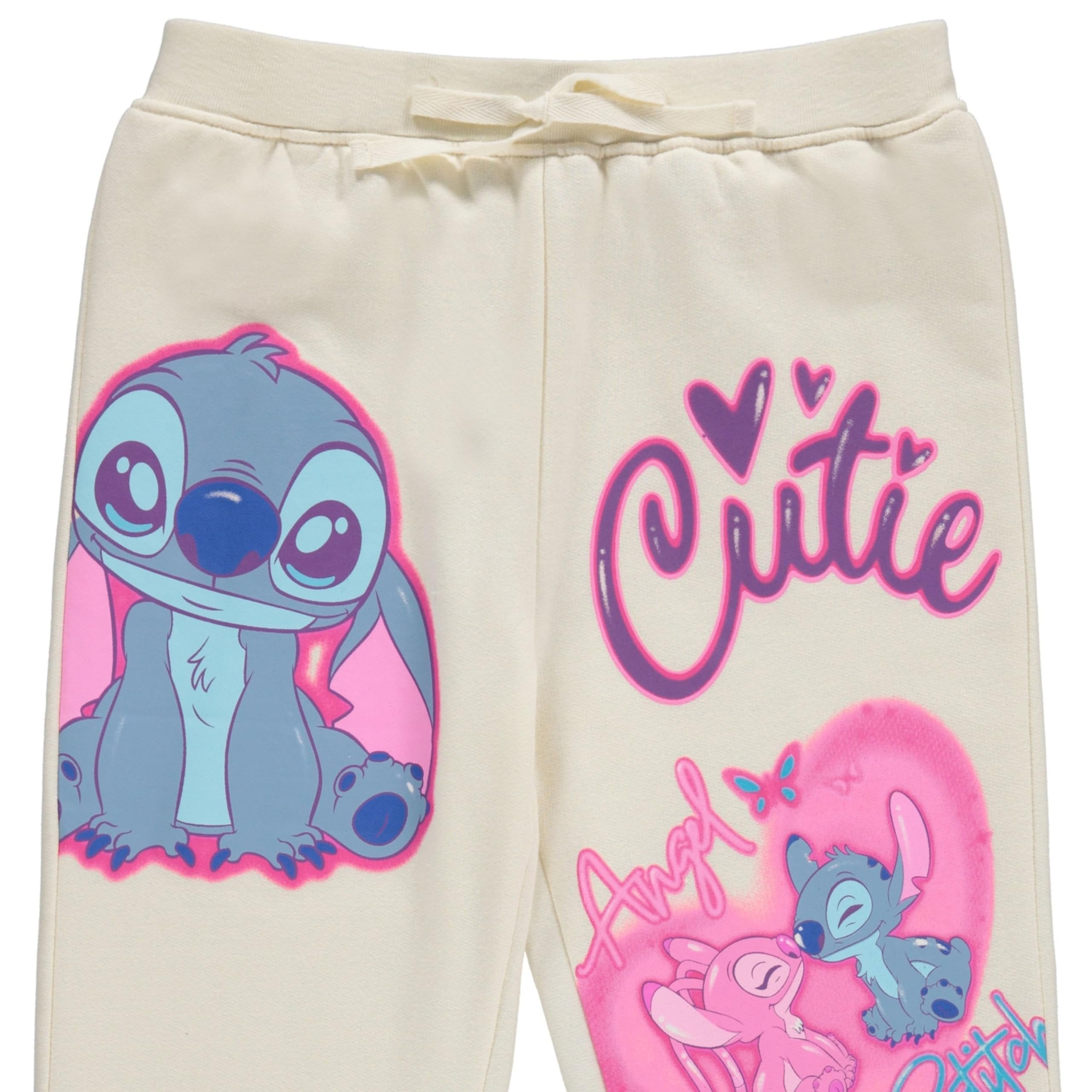 Disney Girls Lilo and Stitch Jogger Sweatpants with Minnie Mouse & Disney Princesses, Little and Big Girls Sizes 4-16