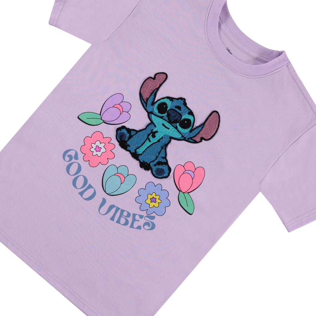Disney Lilo and Stitch Girls Short Sleeve T-Shirt- Stitch Girls Tee Sizes 4-16