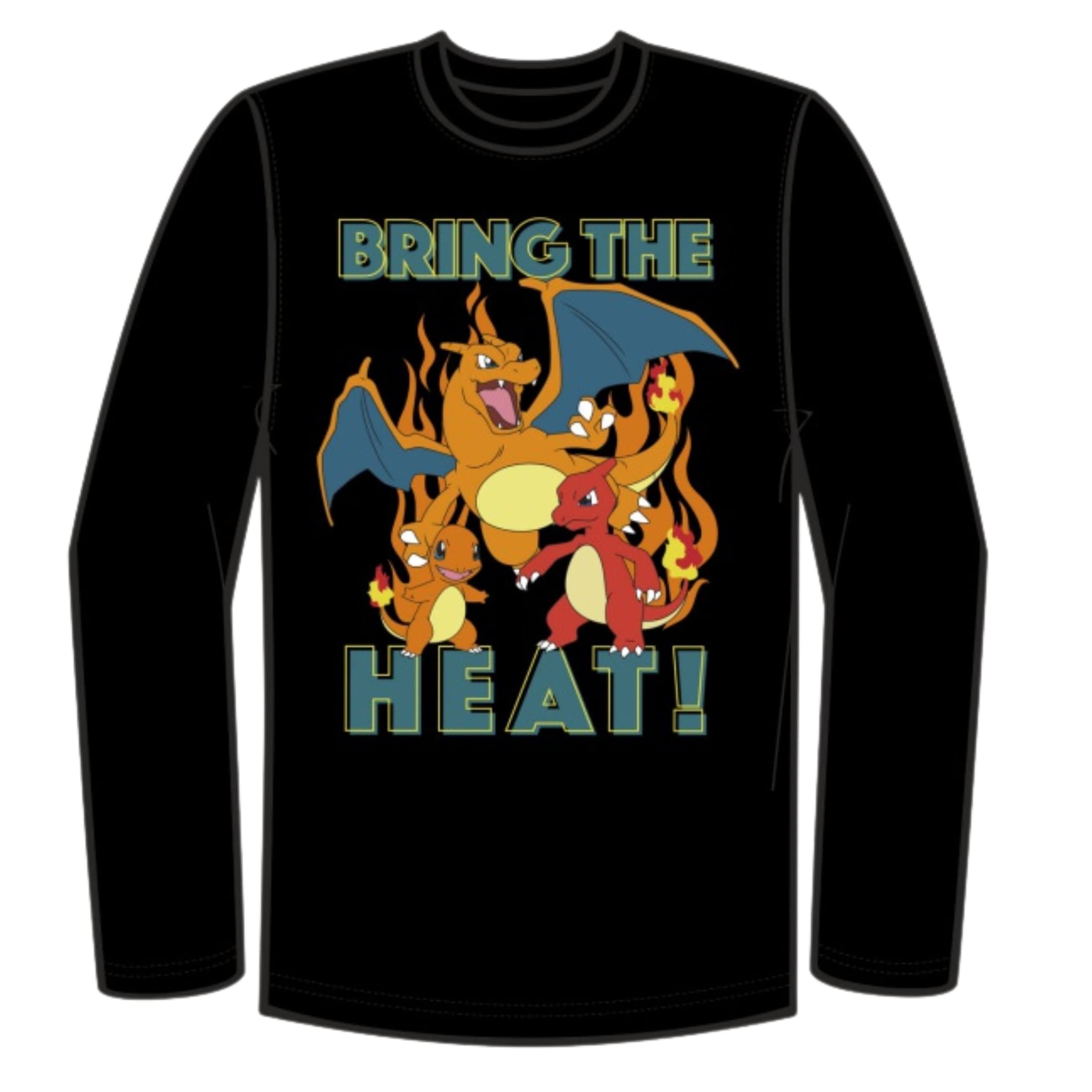 Pokemon Big Boys Charizard Long Sleeve T-Shirt Charizard Team Evolution