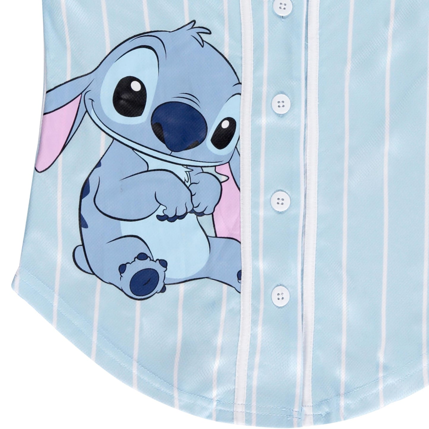 Disney Girls Baseball Jersey T-Shirt with Lilo & Stitch and Mickey Mouse- Girls Sizes 4-16 Hot Pink