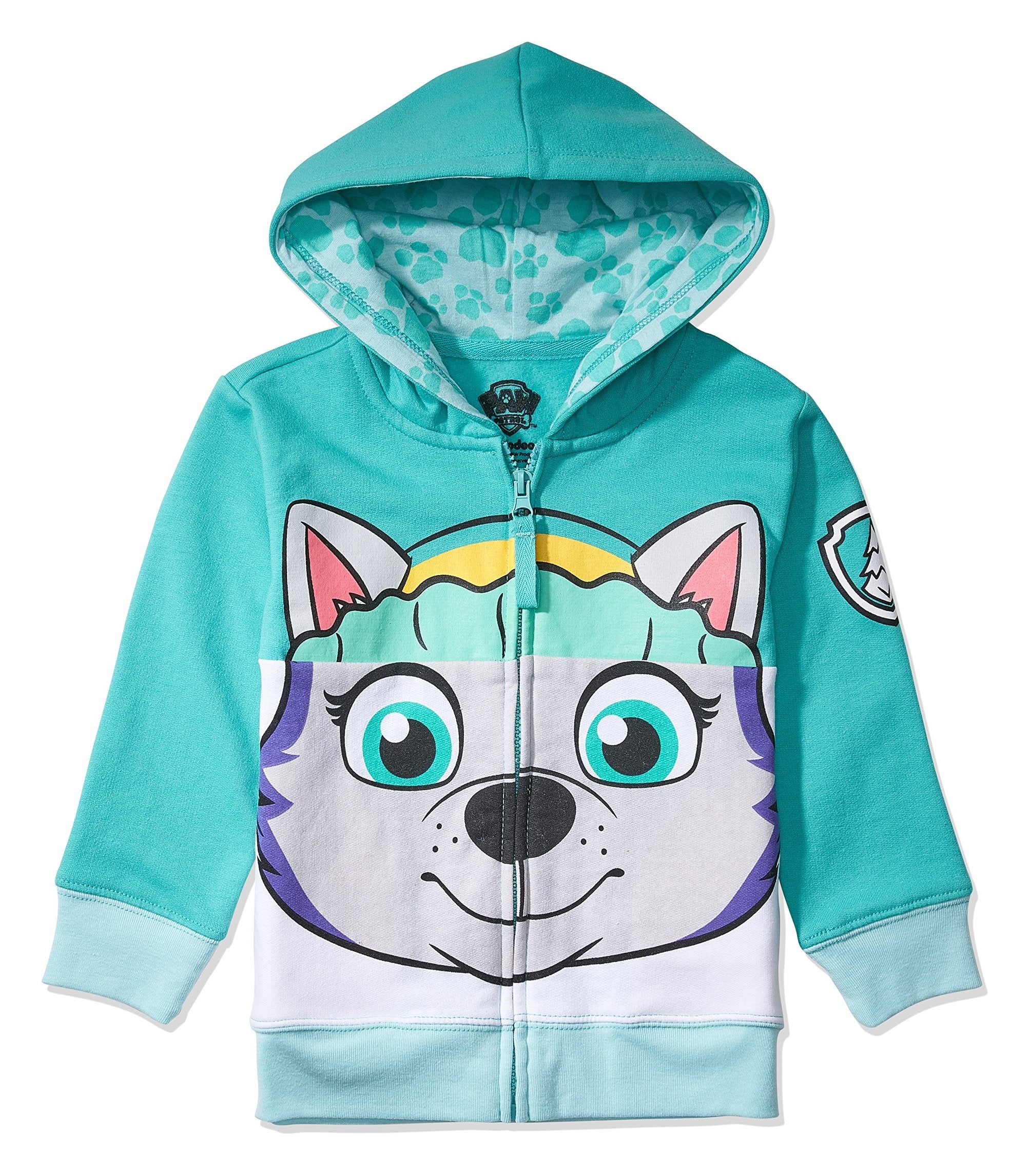Nickelodeon Paw Patrol Character Big Face Zip-up Hoodies - Skye, Everest - Toddlers