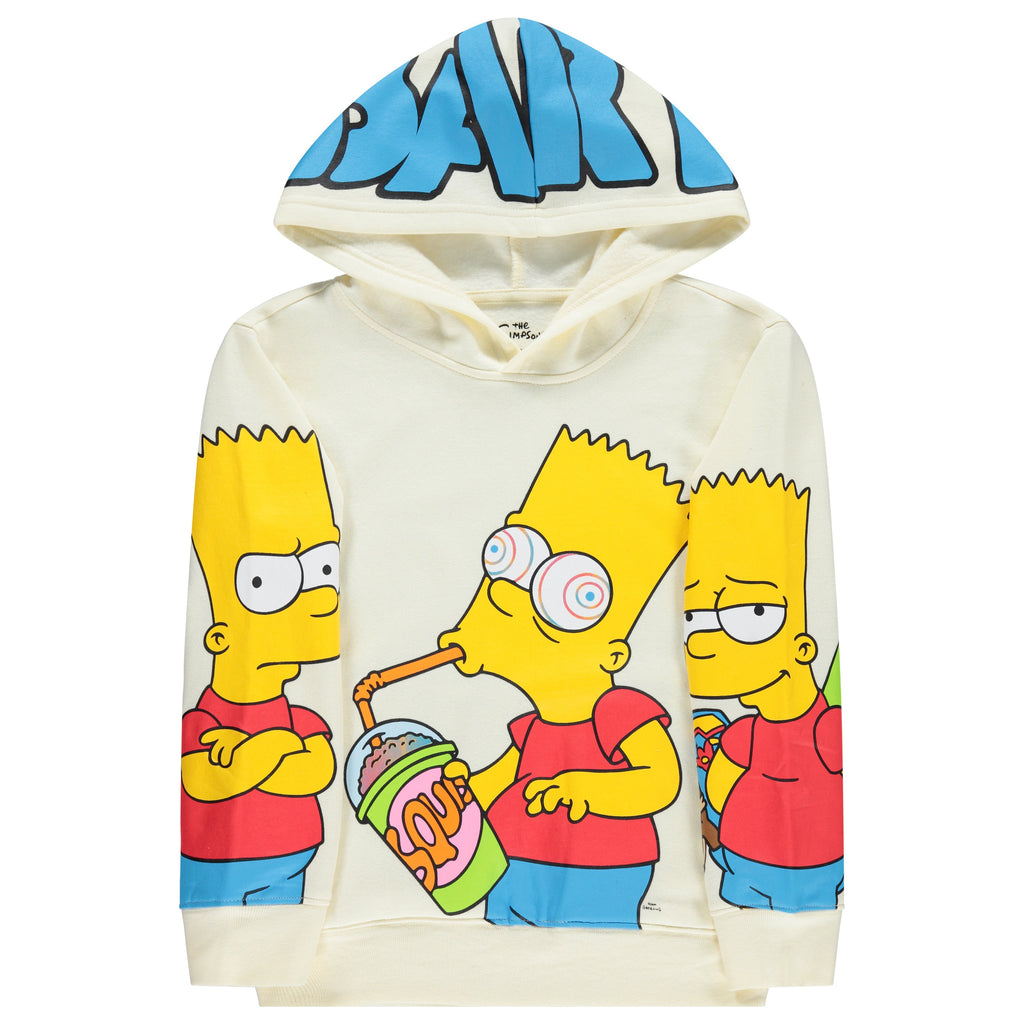 The Simpsons Boys Bart Simpson Brain Freeze Pullover Hoodie Bart Sizes 4-18