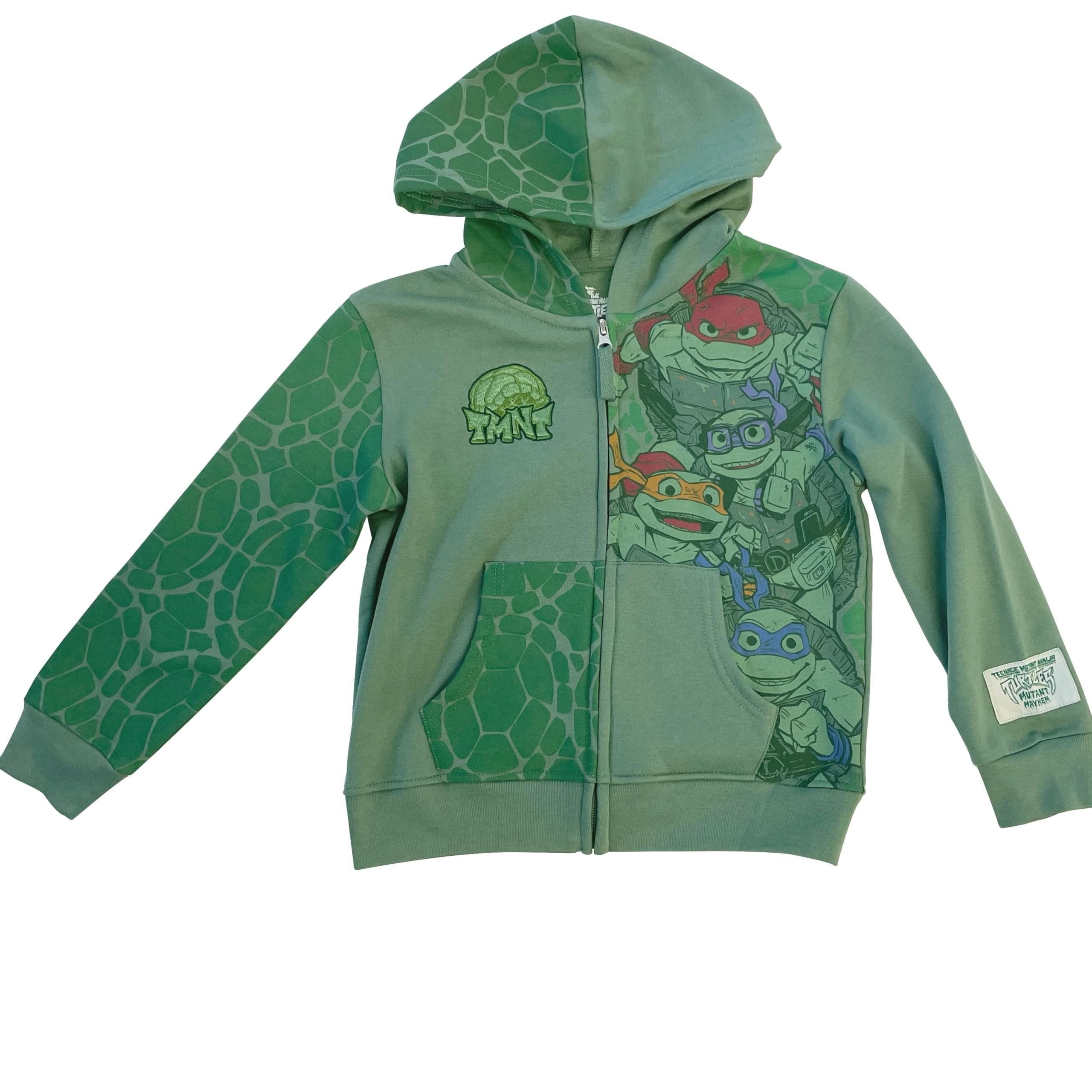 Teenage Mutant Ninja Turtles Boys Hoodie- Leonardo, Michelangelo, Donatello and Raphael Sizes 4-7