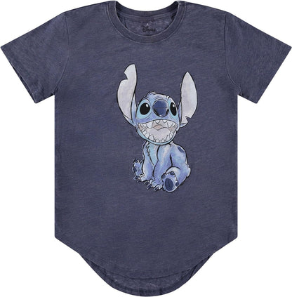 Disney Junior Lilo and Stitch Short Sleeve T-Shirt- Junior Ladies Sizes XS-3XL