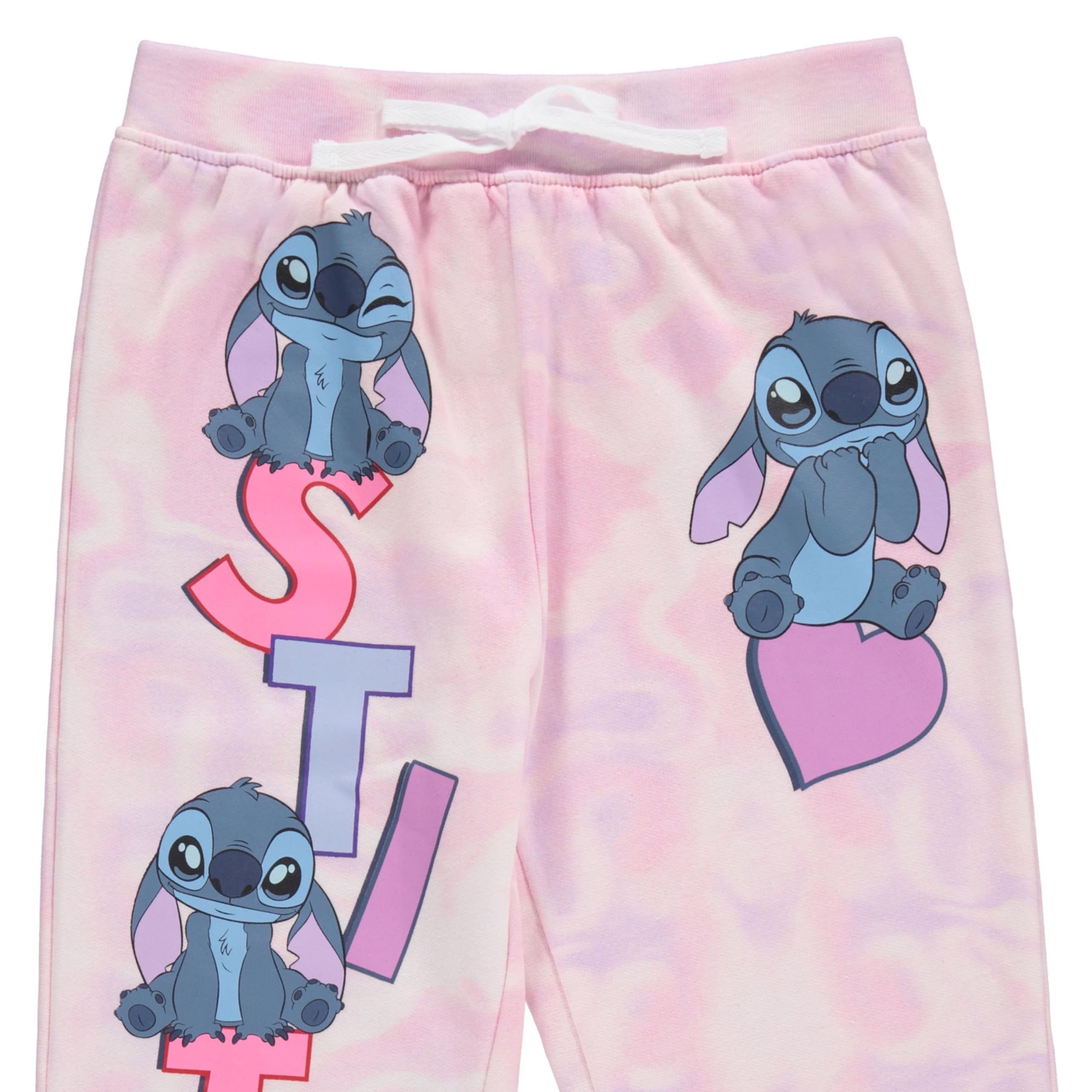 Disney Girls Lilo and Stitch Jogger Sweatpants with Minnie Mouse & Disney Princesses, Little and Big Girls Sizes 4-16