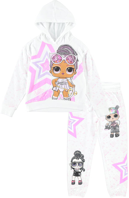 L.O.L. Surprise! Girls Pullover Hoodie and Jogger Clothing Set - Sizes 4-16