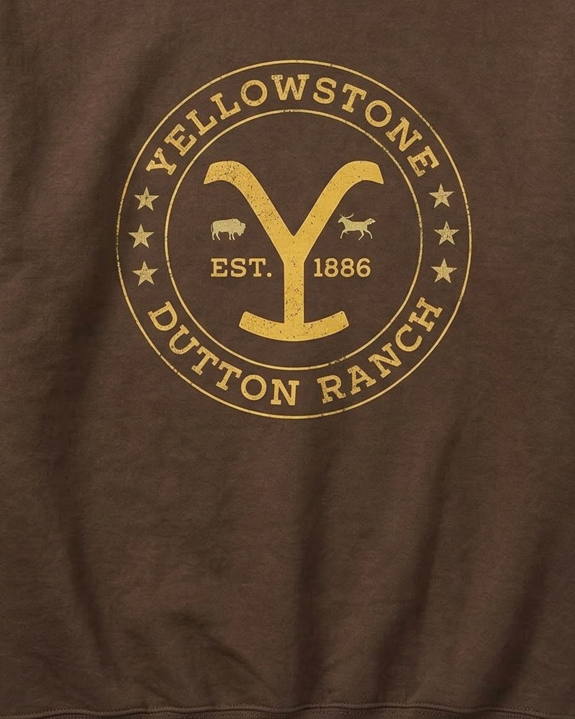 Yellowstone Dutton Ranch Adult Sweatshirt Embroidered Western Graphic Fleece Pullover Hoodie Unisex