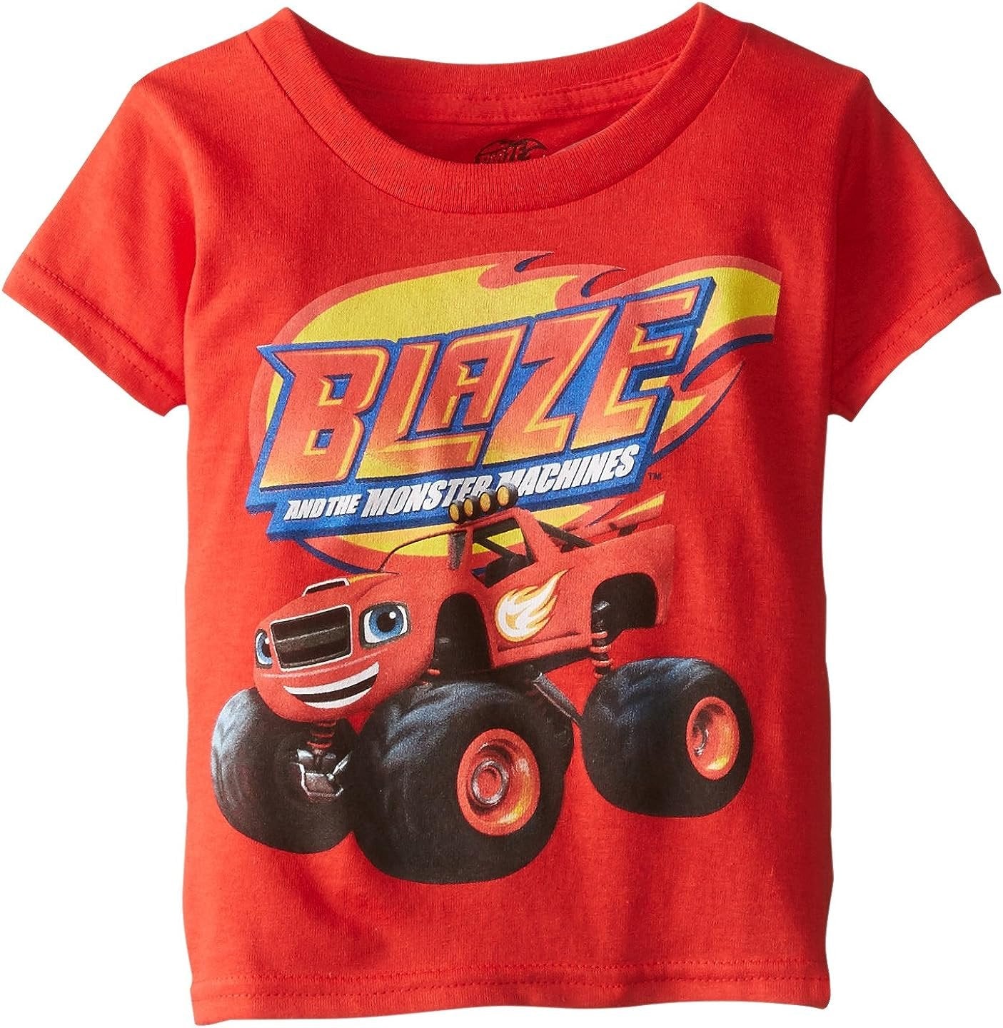 Nickelodeon Boys' Toddler Blaze & Group Short Sleeve Tee