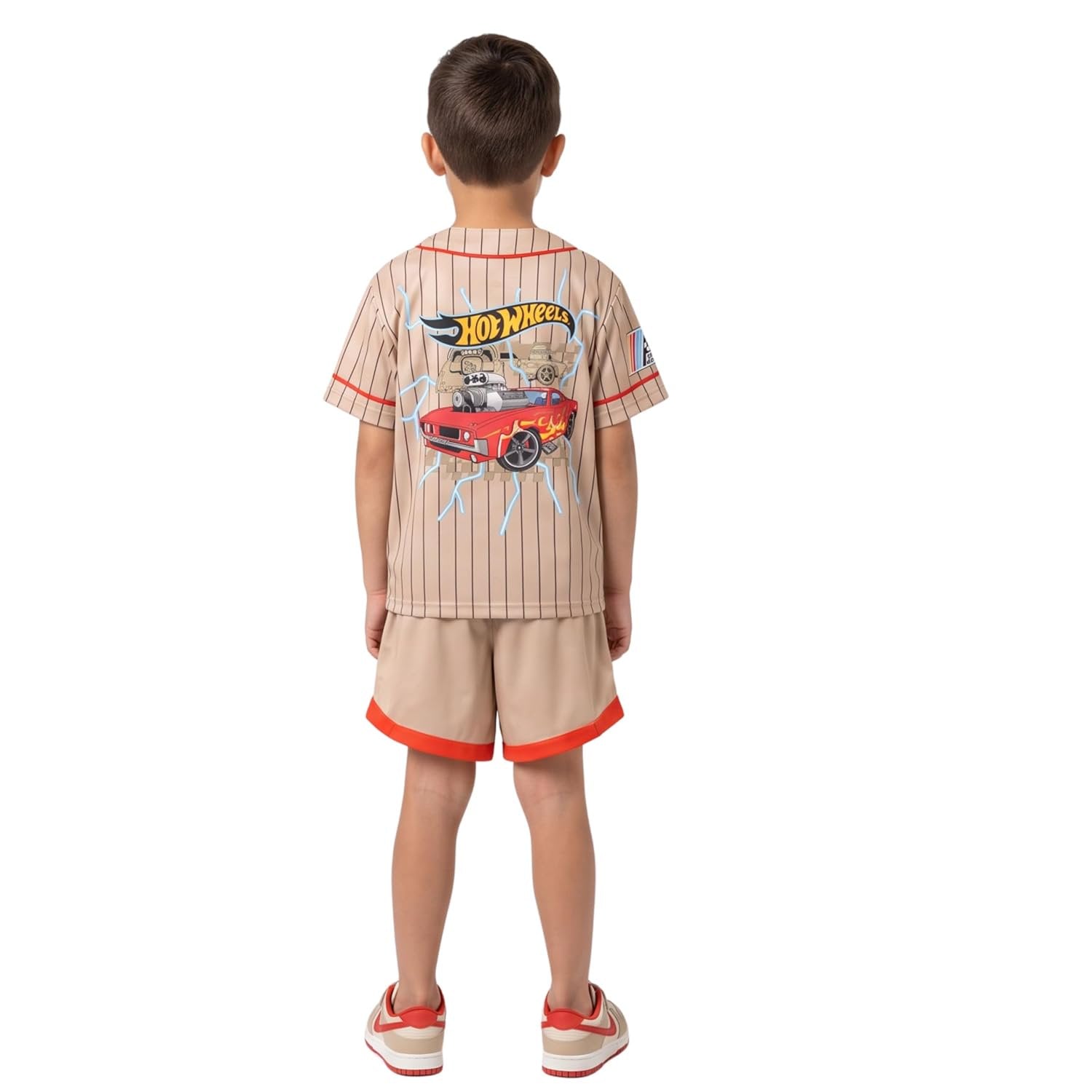 Hot Wheels Boys Baseball Jersey and Shorts Set, 2 Piece Outfit