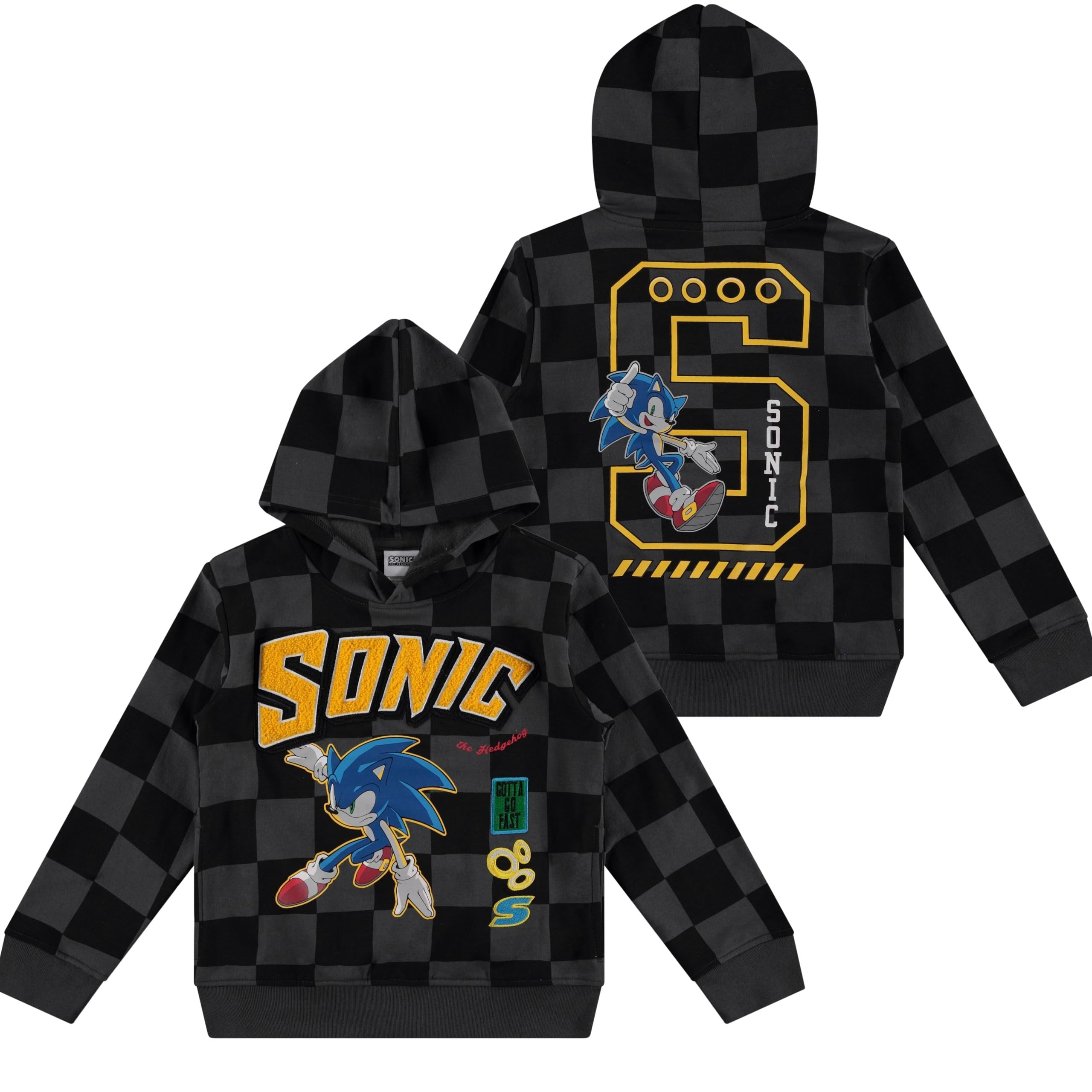 Boys Sonic The Hedgehog Pullover Hoodie- Sonic, Tails, Shadow and Knuckles Sizes 4-7