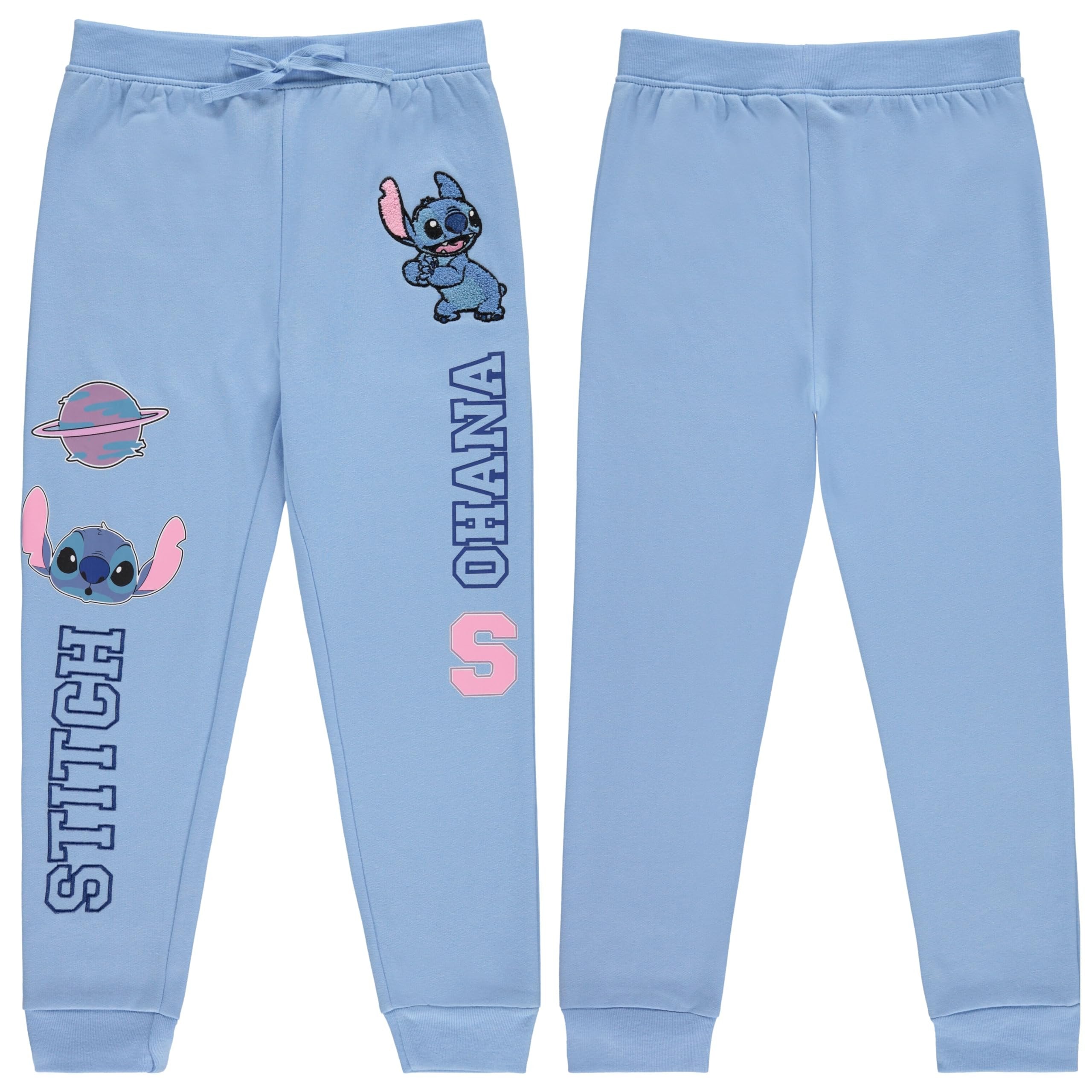 Disney Girls Lilo and Stitch Jogger Sweatpants with Minnie Mouse & Disney Princesses, Little and Big Girls Sizes 4-16