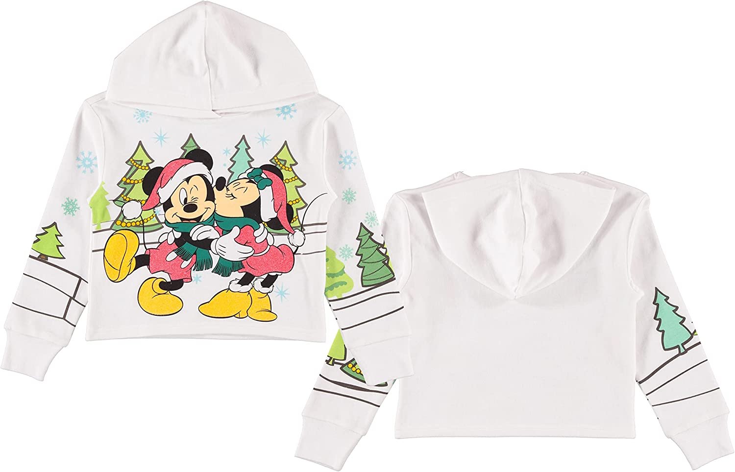 Disney Girls Christmas Hoodie- Lilo & Stitch, Minnie Mouse, Mickey Mouse and Friends- Sizes 4-16