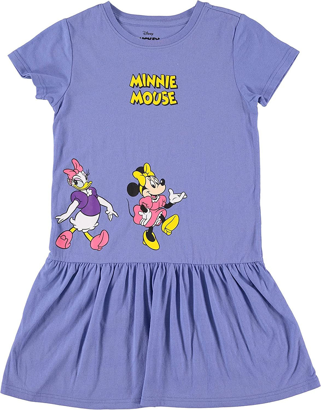 Minnie Mouse Girls' Jersey Dress -Minnie Mouse,Mickey Mouse, Daisy & Pluto Dress- Sizes XS-XL