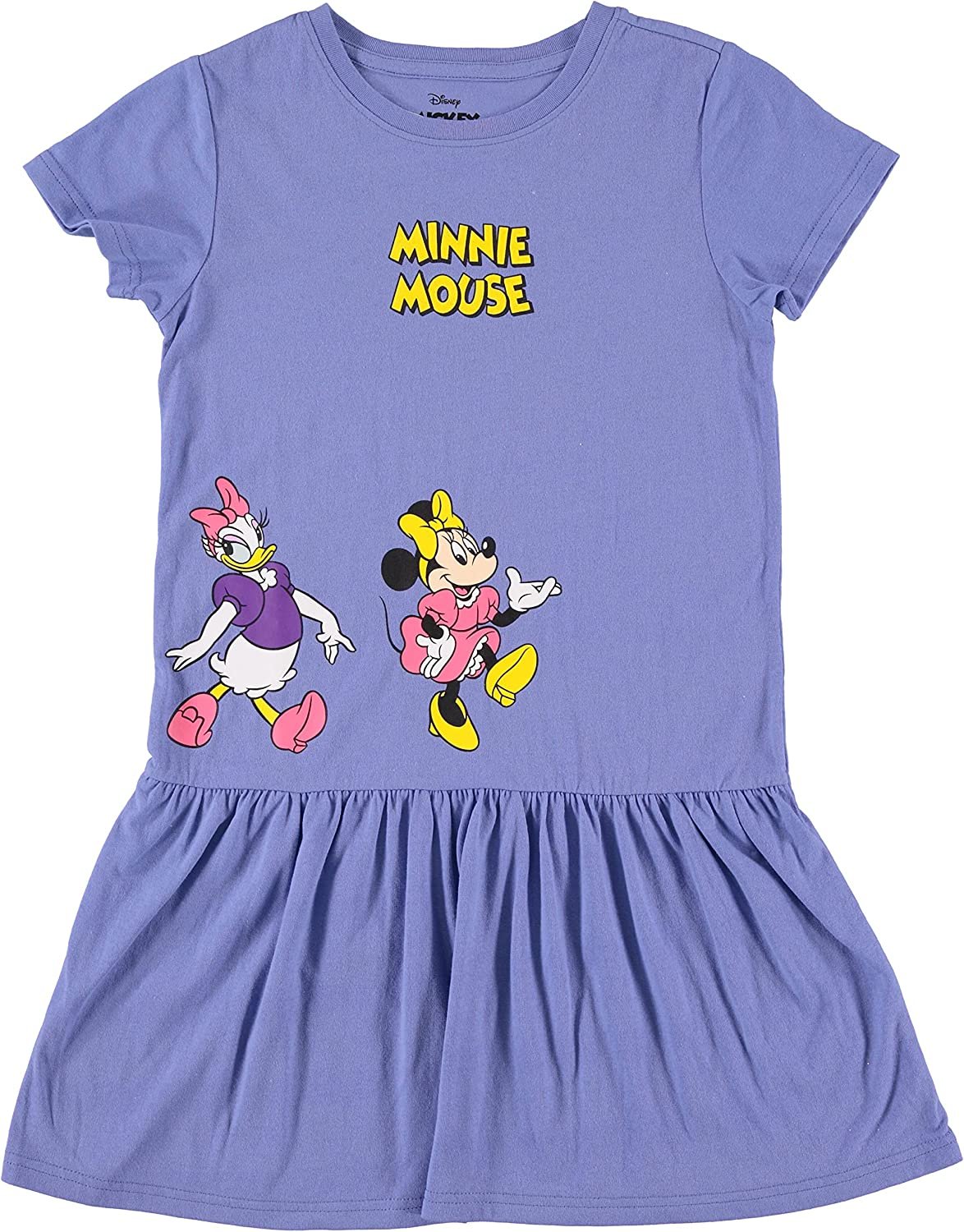 Minnie Mouse Girls' Jersey Dress -Minnie Mouse,Mickey Mouse, Daisy & Pluto Dress- Sizes XS-XL