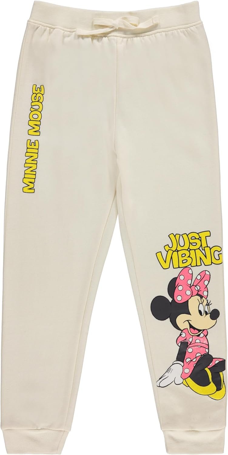 Disney Girls Lilo and Stitch Jogger Sweatpants with Minnie Mouse & Disney Princesses, Little and Big Girls Sizes 4-16