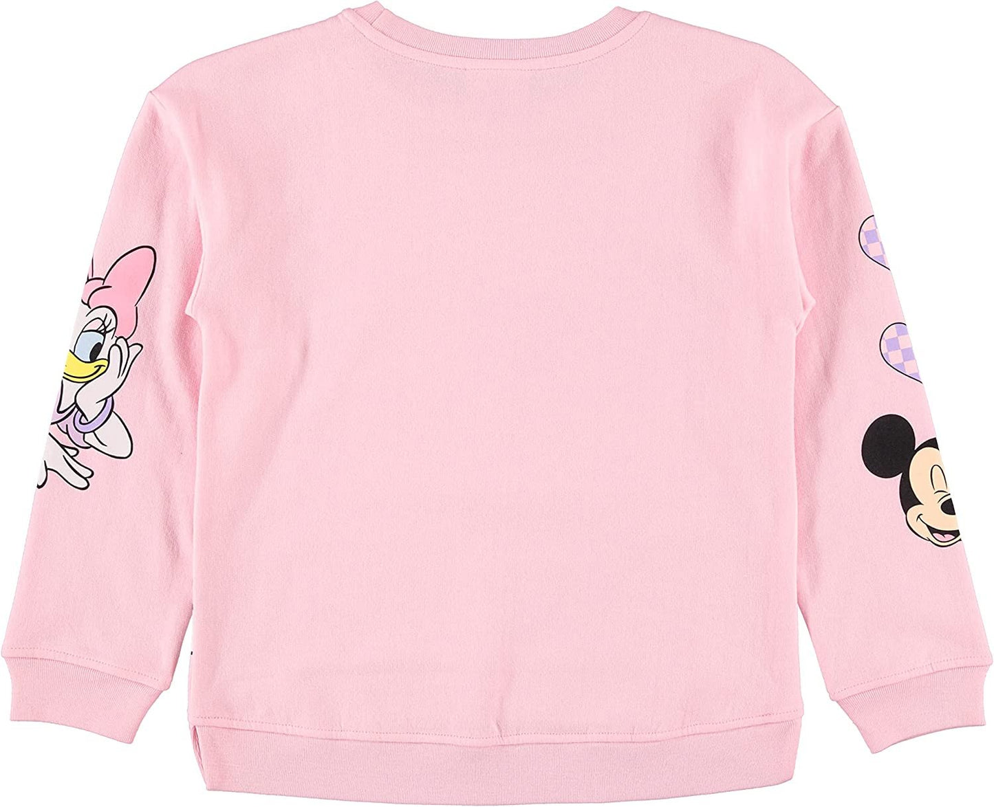Minnie Mouse Girls Sweatshirt -Jumbo Print and Embroidery Minnie Mouse Sweater- Sizes 4-16