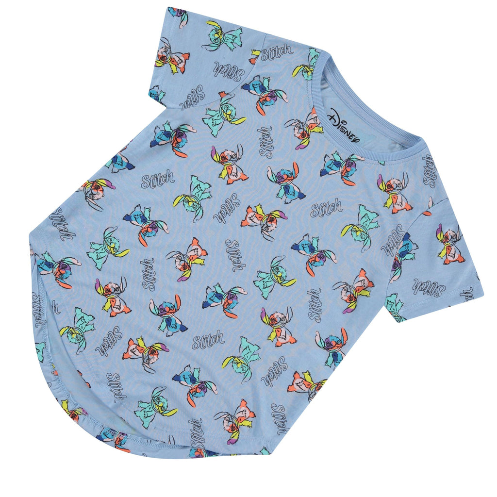 Disney Lilo and Stitch Girls Short Sleeve T-Shirt- Stitch Girls Tee Sizes 4-16
