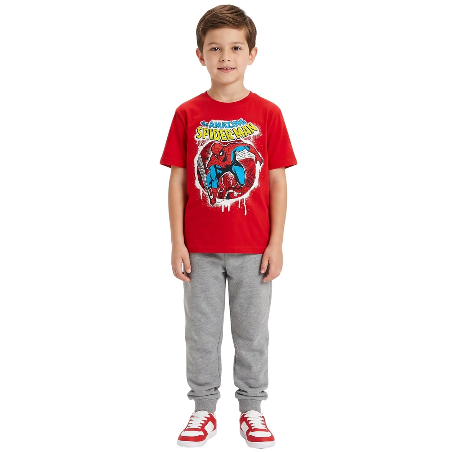 Marvel The Amazing Spider-Man Boys Short Sleeve Graphic T-Shirt, Sizes 4-18