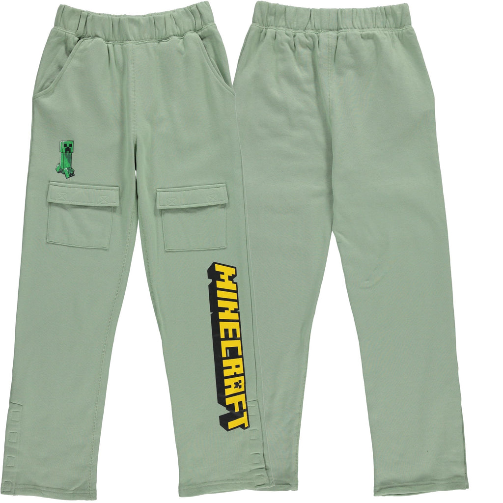 Minecraft Boys Adaptive Cargo Jogger Sweatpants Gaming Clothing Little and Big Boys Sizes XS-XL