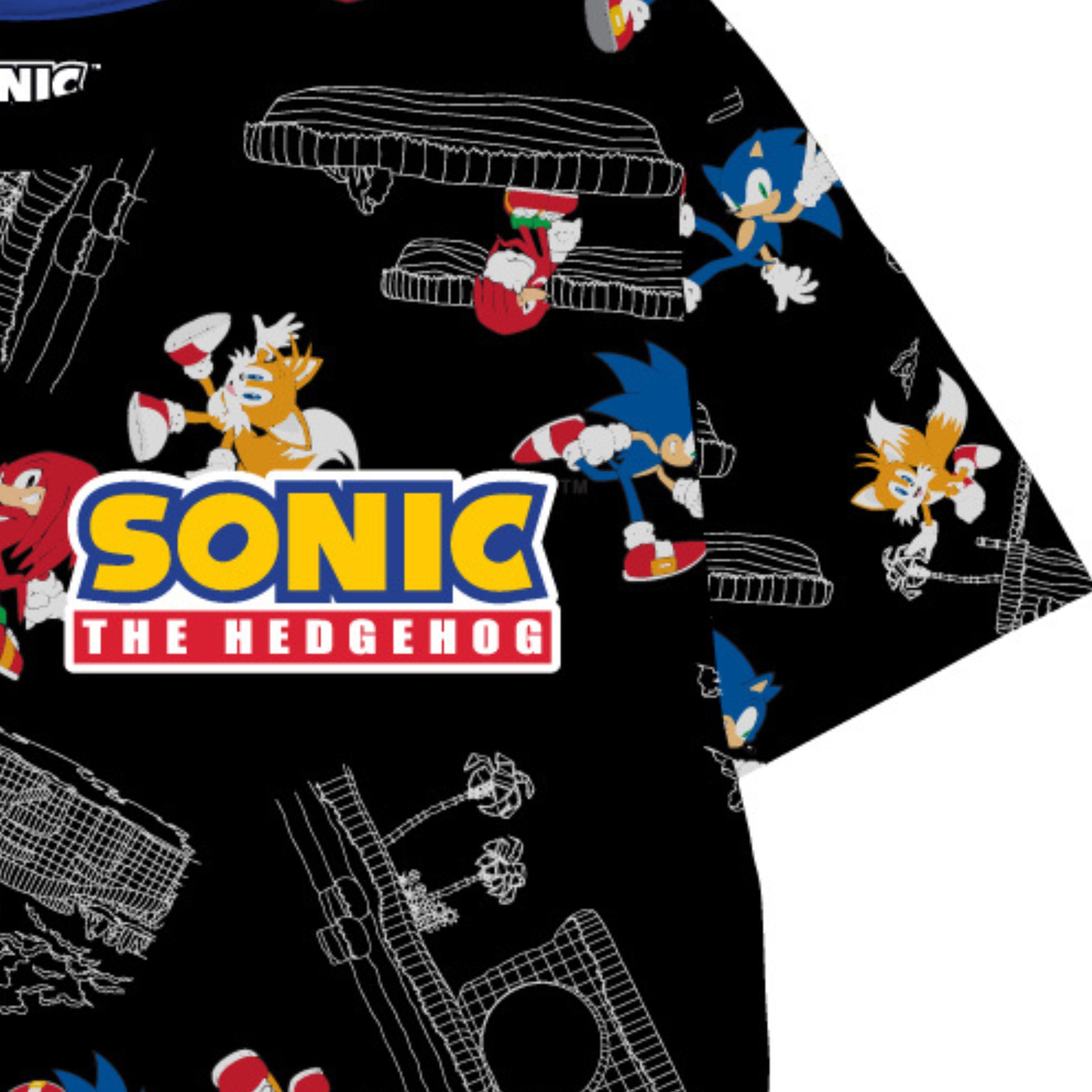 Boys Sonic the Hedgehog T-Shirt Sega Graphic Short Sleeve Crewneck Tee Little Big Boys