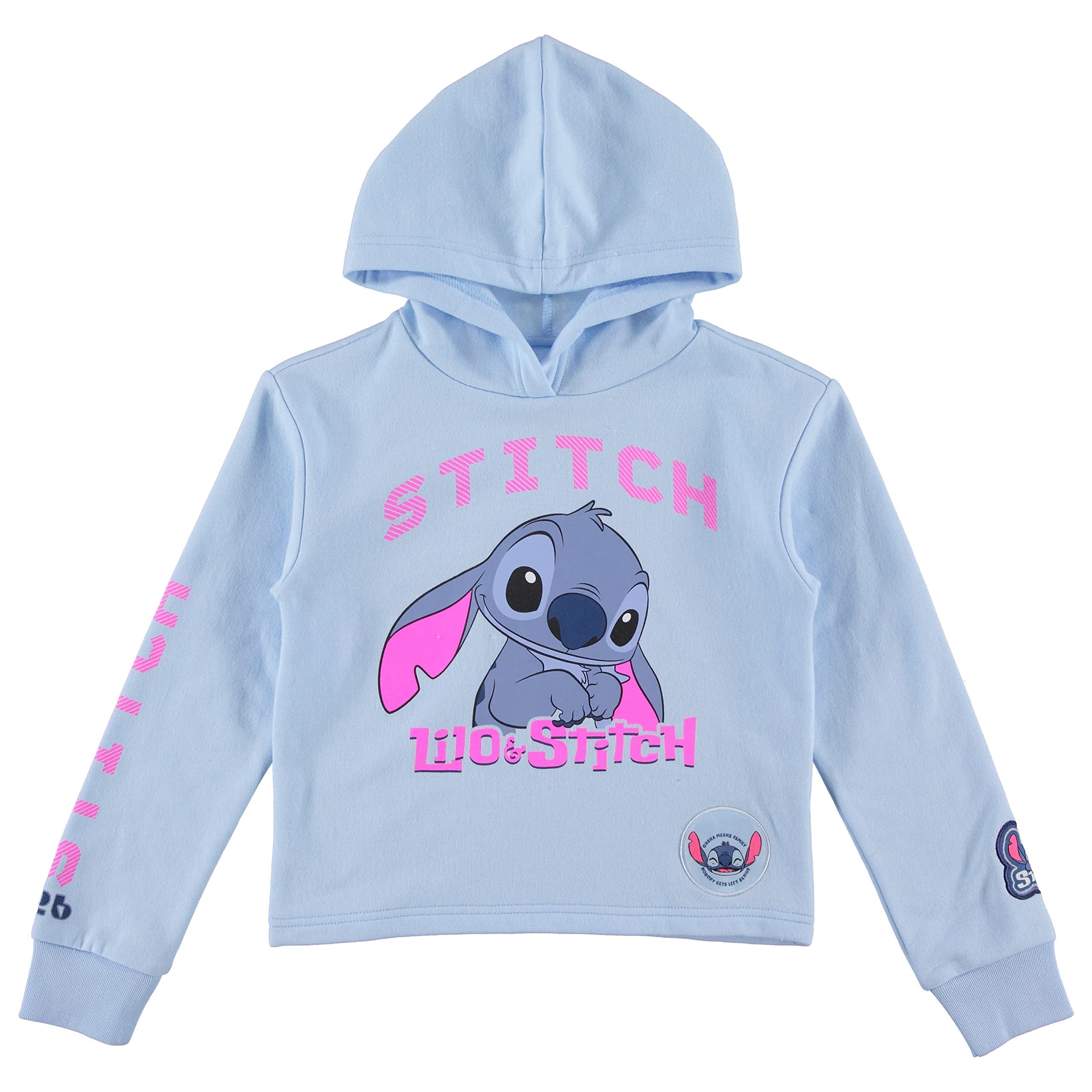 Disney Girls Lilo & Stitch Clothing Set - Stitch Sweatshirt Hoodie and Jogger - 2-Piece Outfit Set - Sizes 4-16