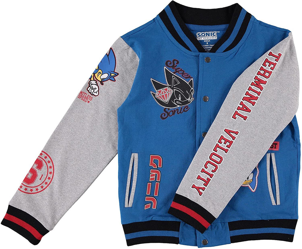 SEGA Boys' Sonic The Hedgehog Varsity Jacket & Tee Bundle Set