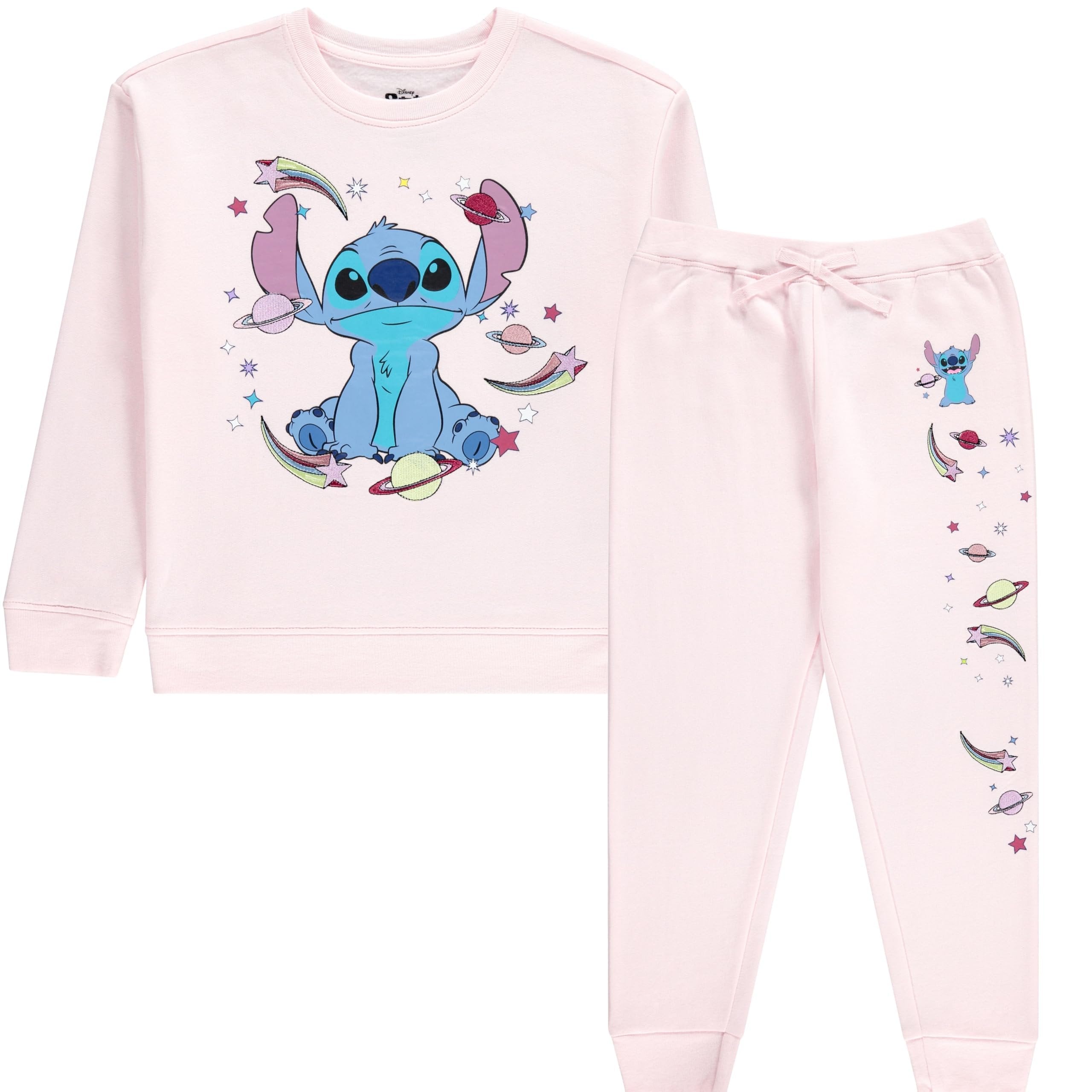 Disney Girls Lilo & Stitch Clothing Set - Stitch Sweatshirt Hoodie and Jogger - 2-Piece Outfit Set - Sizes 4-16