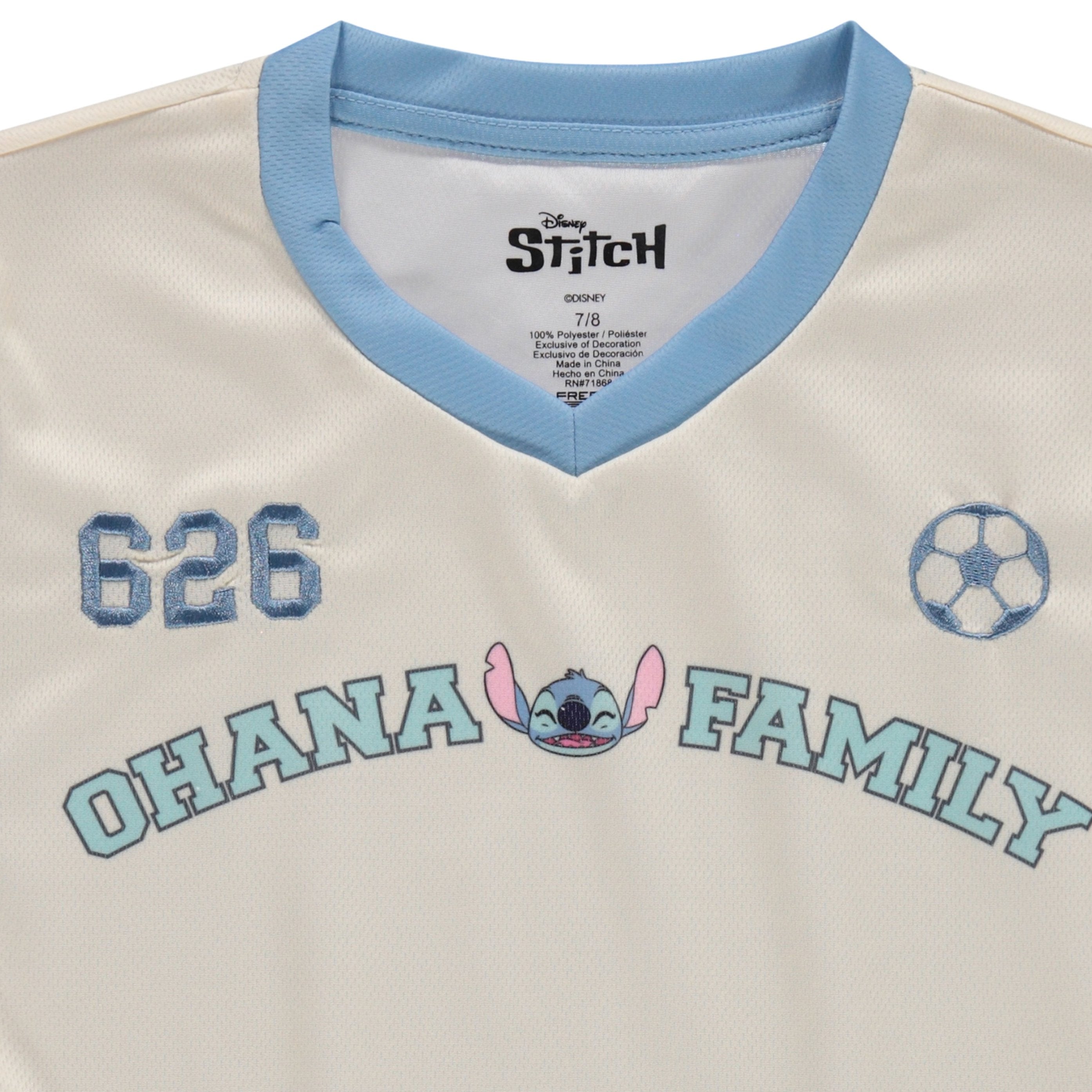 Disney Girls Lilo & Stitch Soccer Jersey T-Shirt - Girls Sizes 4-16