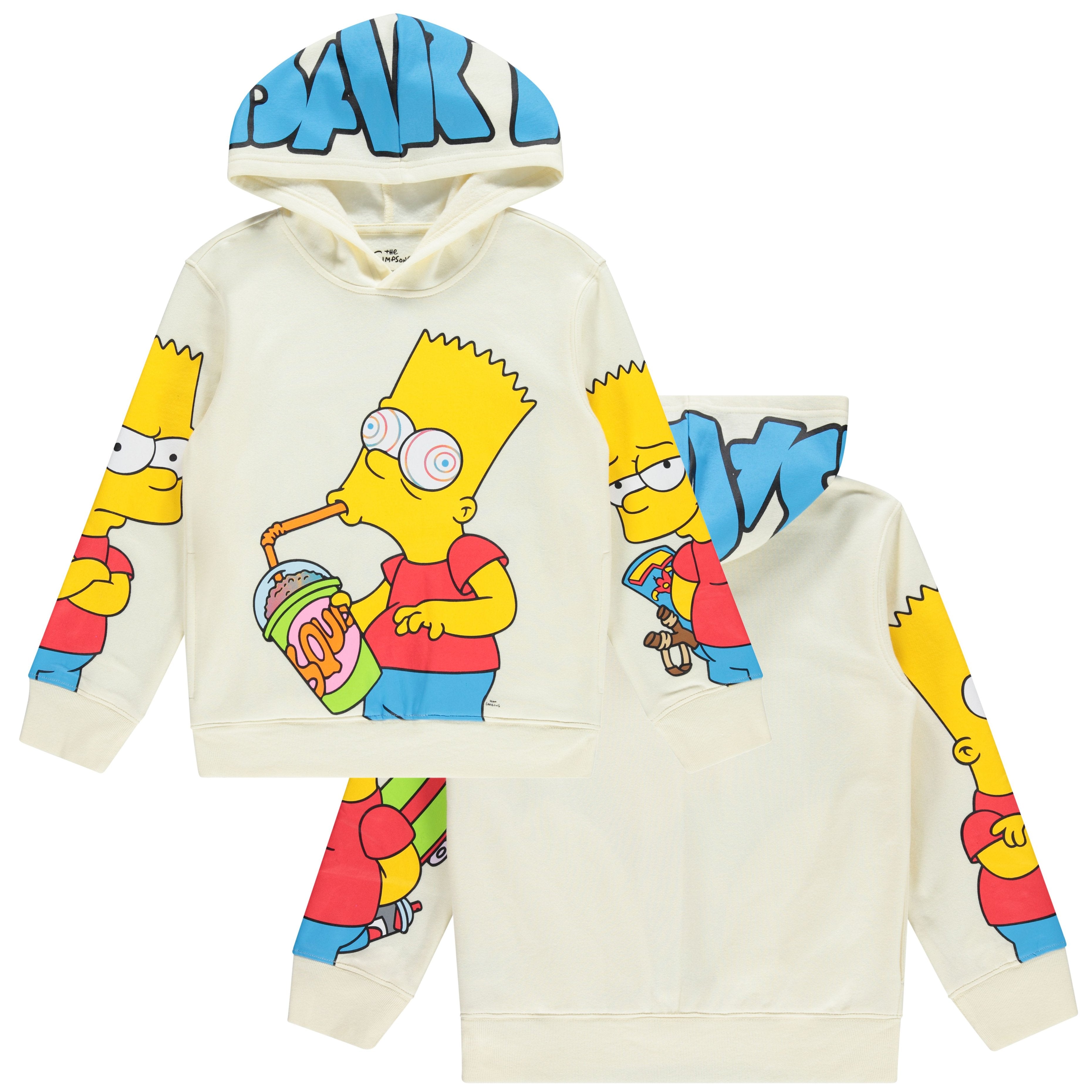 The Simpsons Boys Bart Simpson Brain Freeze Pullover Hoodie Bart Sizes 4-18