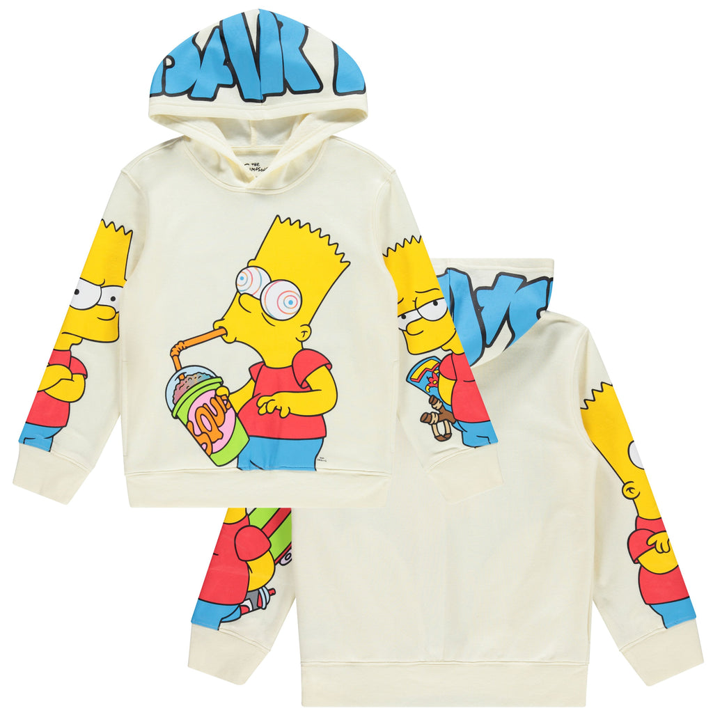 The Simpsons Boys Bart Simpson Brain Freeze Pullover Hoodie Bart Sizes 4-18