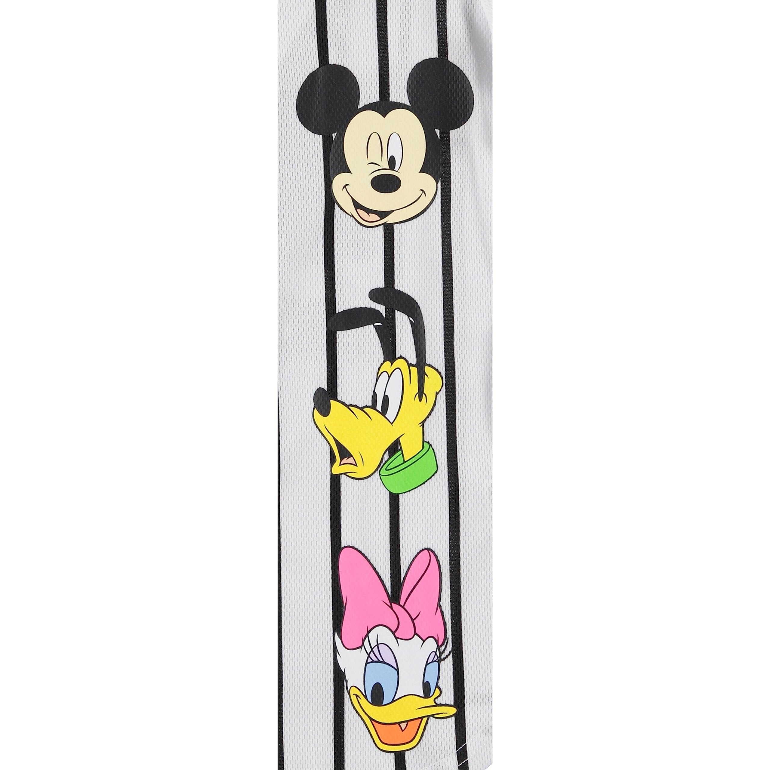 Disney Girls Baseball Jersey T-Shirt with Lilo & Stitch and Mickey Mouse- Girls Sizes 4-16 Hot Pink