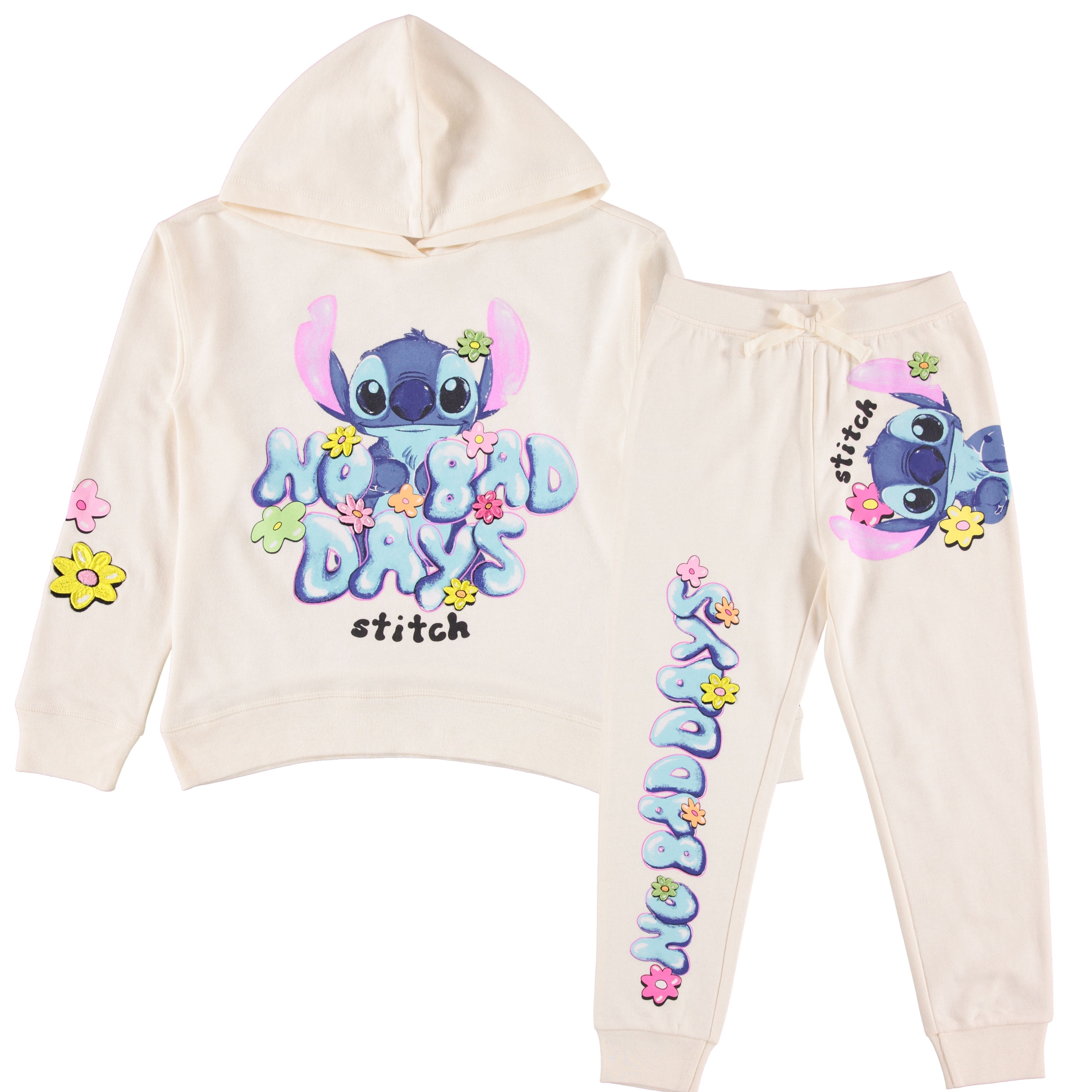 Disney Lilo & Stitch Clothing Set, Sweatshirt Hoodie and Jogger, 2-Piece Outfit Set - Girls Sizes 4-16 Mint