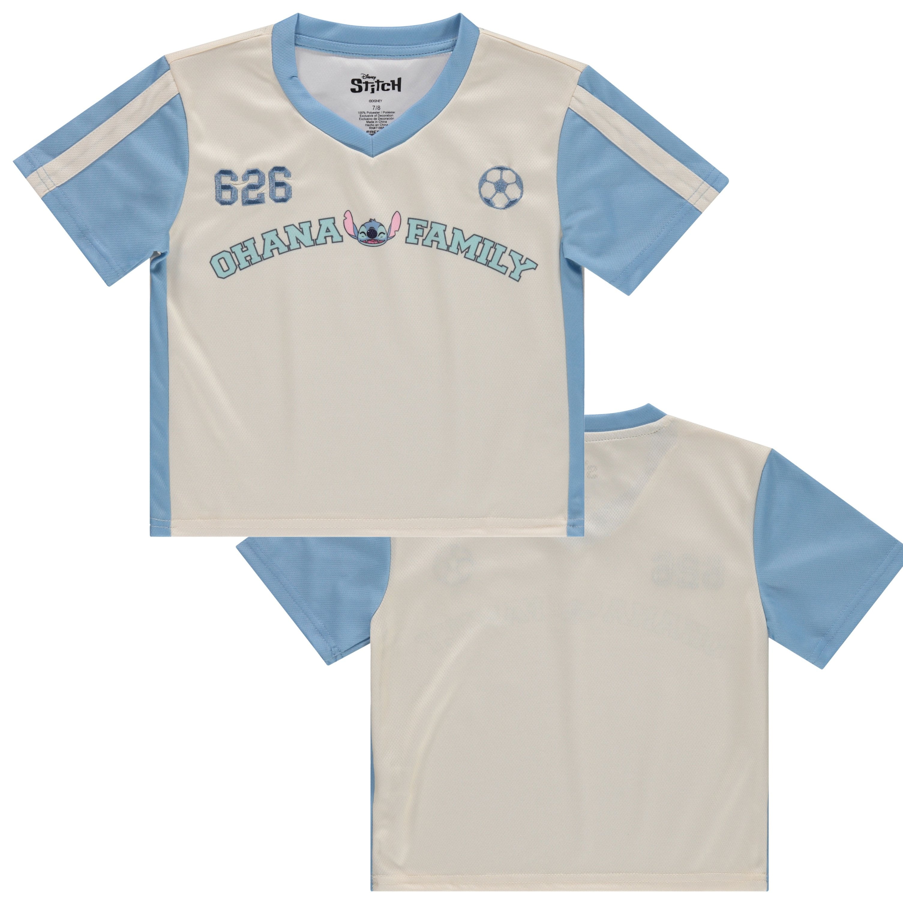 Disney Girls Lilo & Stitch Soccer Jersey T-Shirt - Girls Sizes 4-16