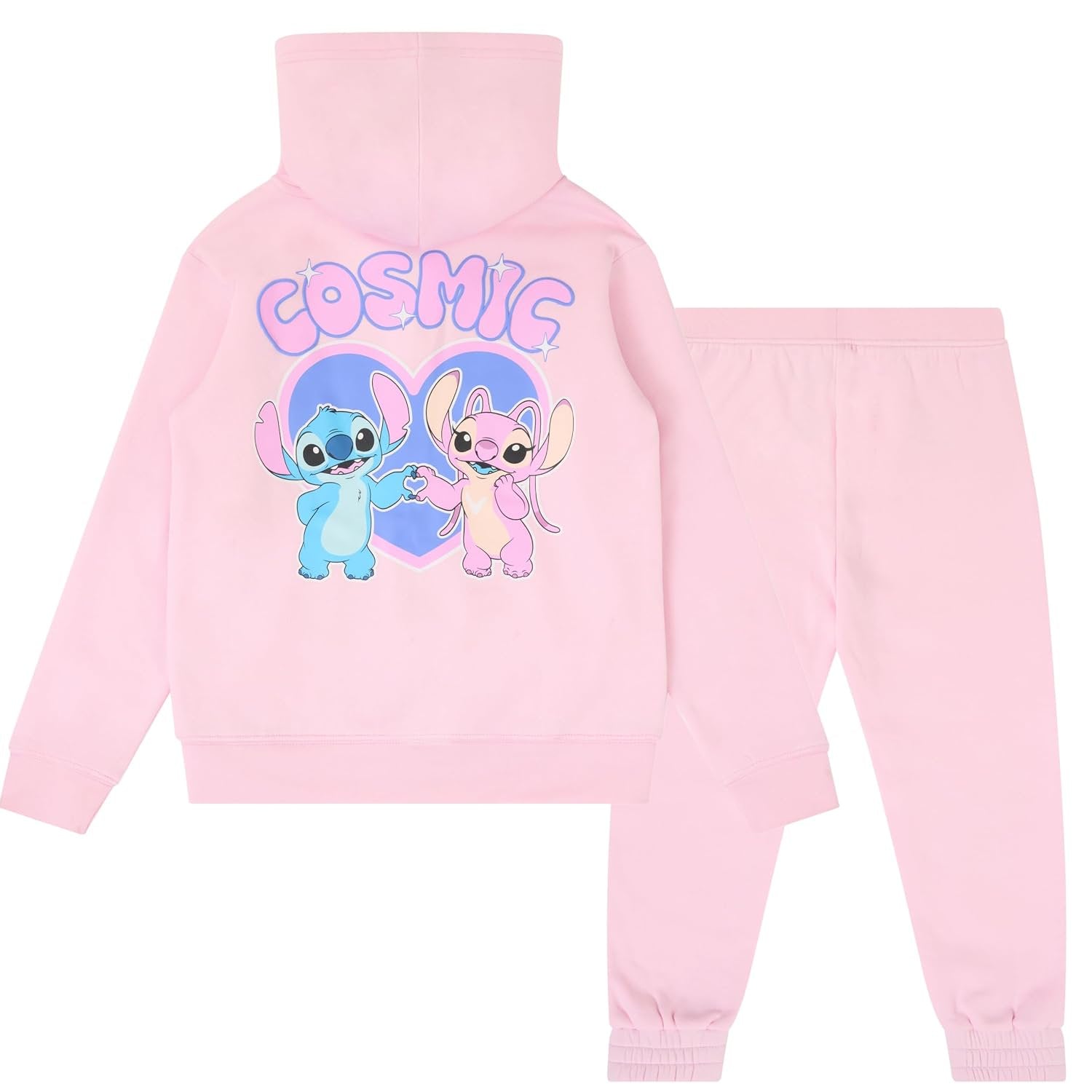 Disney Lilo & Stitch Girls Zip-Up Hoodie & Jogger Set, 2-Piece Outfit, Sizes 4–16