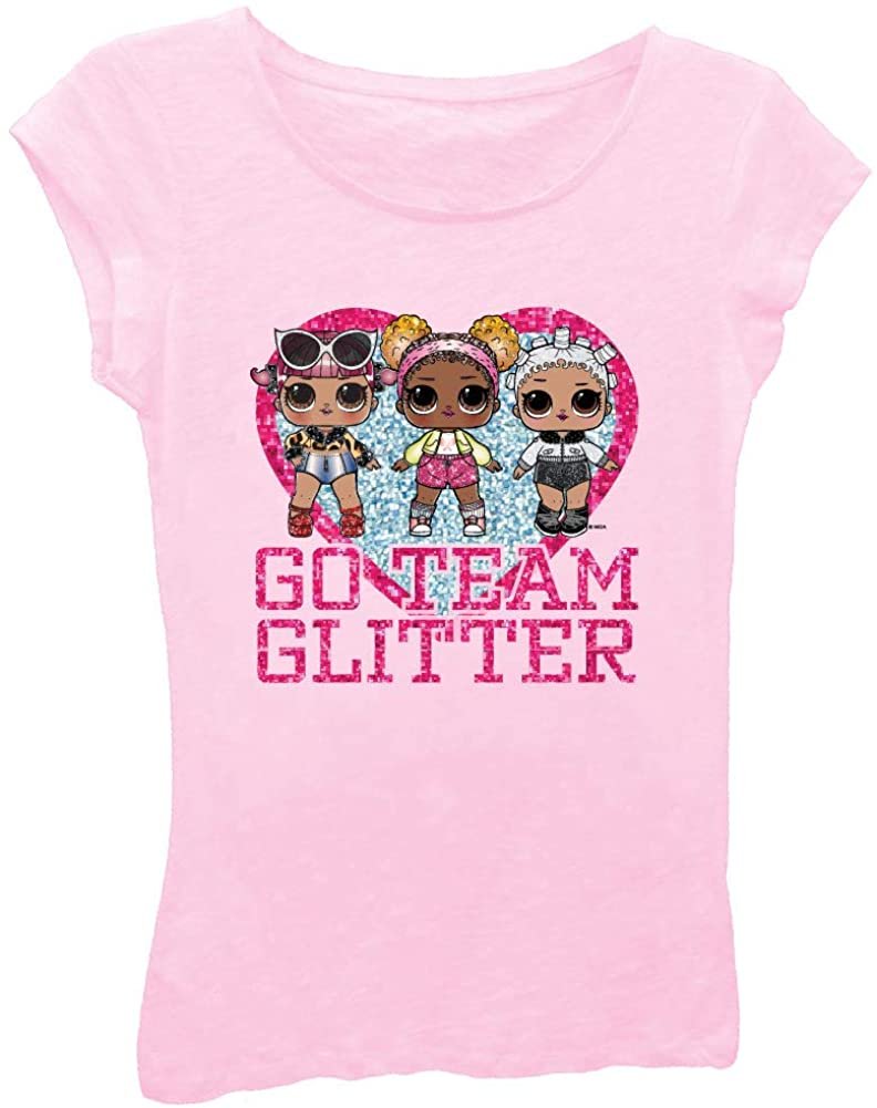 L.O.L. Surprise! Girls Girls 2-Pack T-Shirt Bundle Set - Glitterati, Sk8ter Dolls