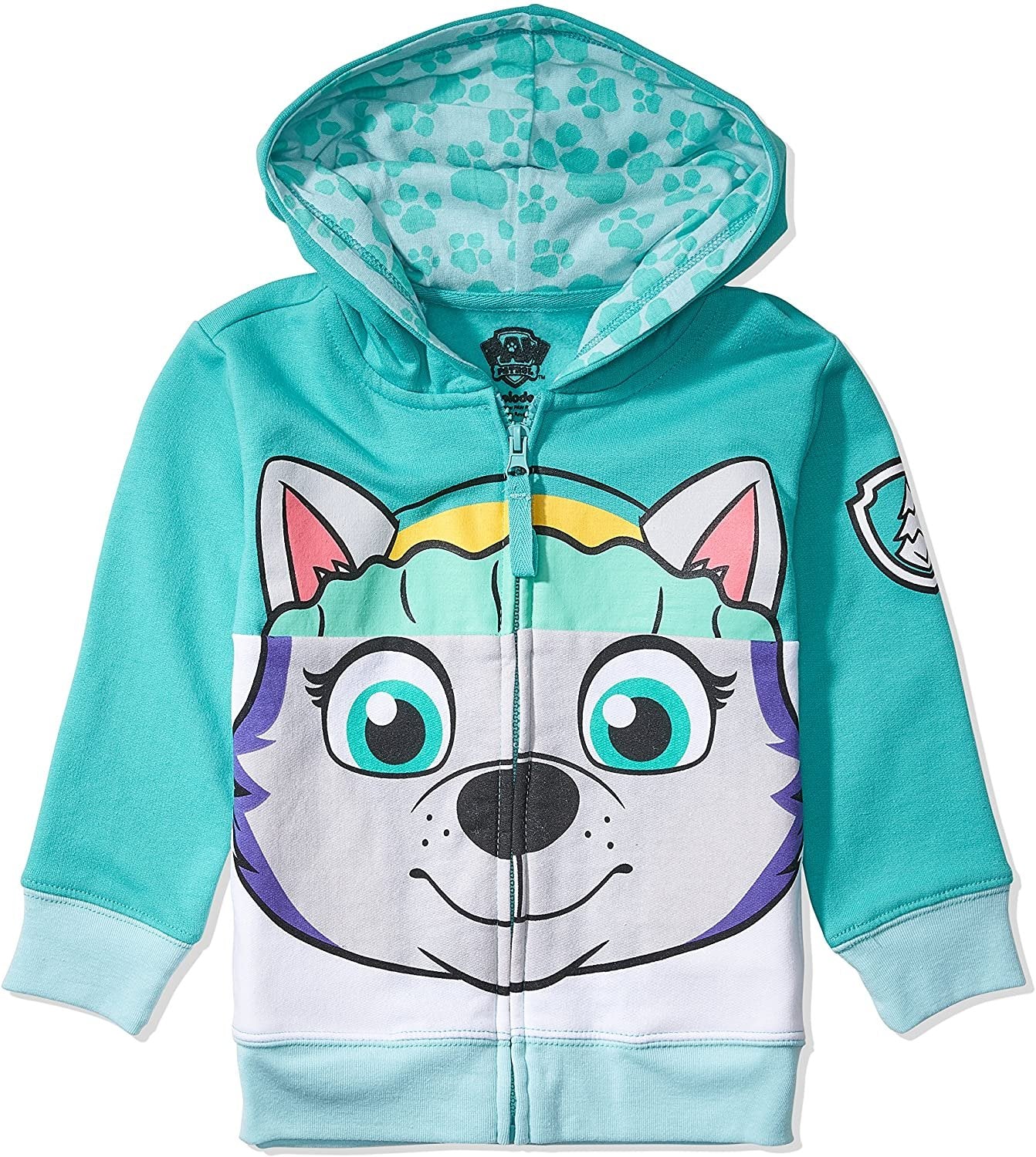 Nickelodeon Paw Patrol Character Big Face Zip-up Hoodies - Skye, Everest - Toddlers