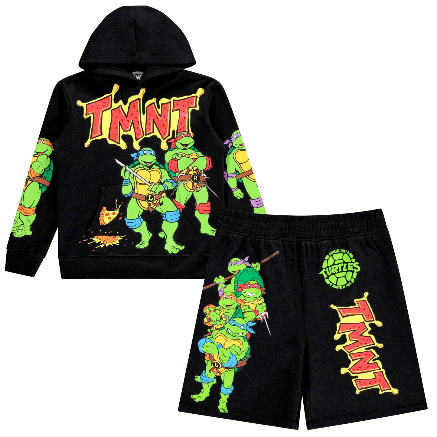 Teenage Mutant Ninja Turtles Boys Hoodie and Shorts Clothing Set- Little and Big Boys Sizes 4-20